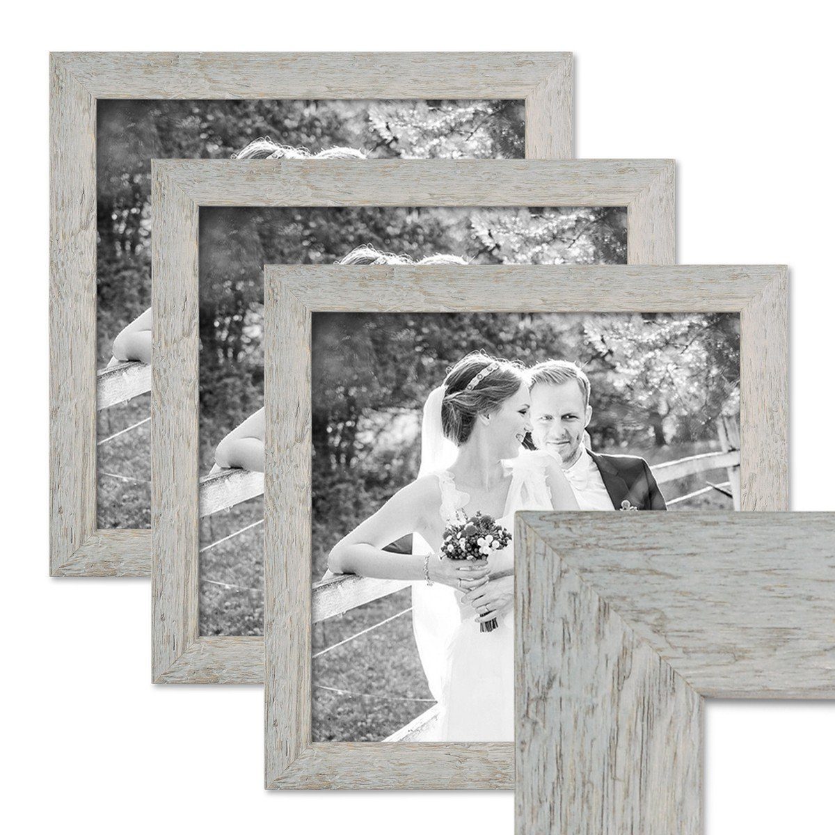 PHOTOLINI Bilderrahmen 3er Set Strandhaus Rustikal günstig online kaufen