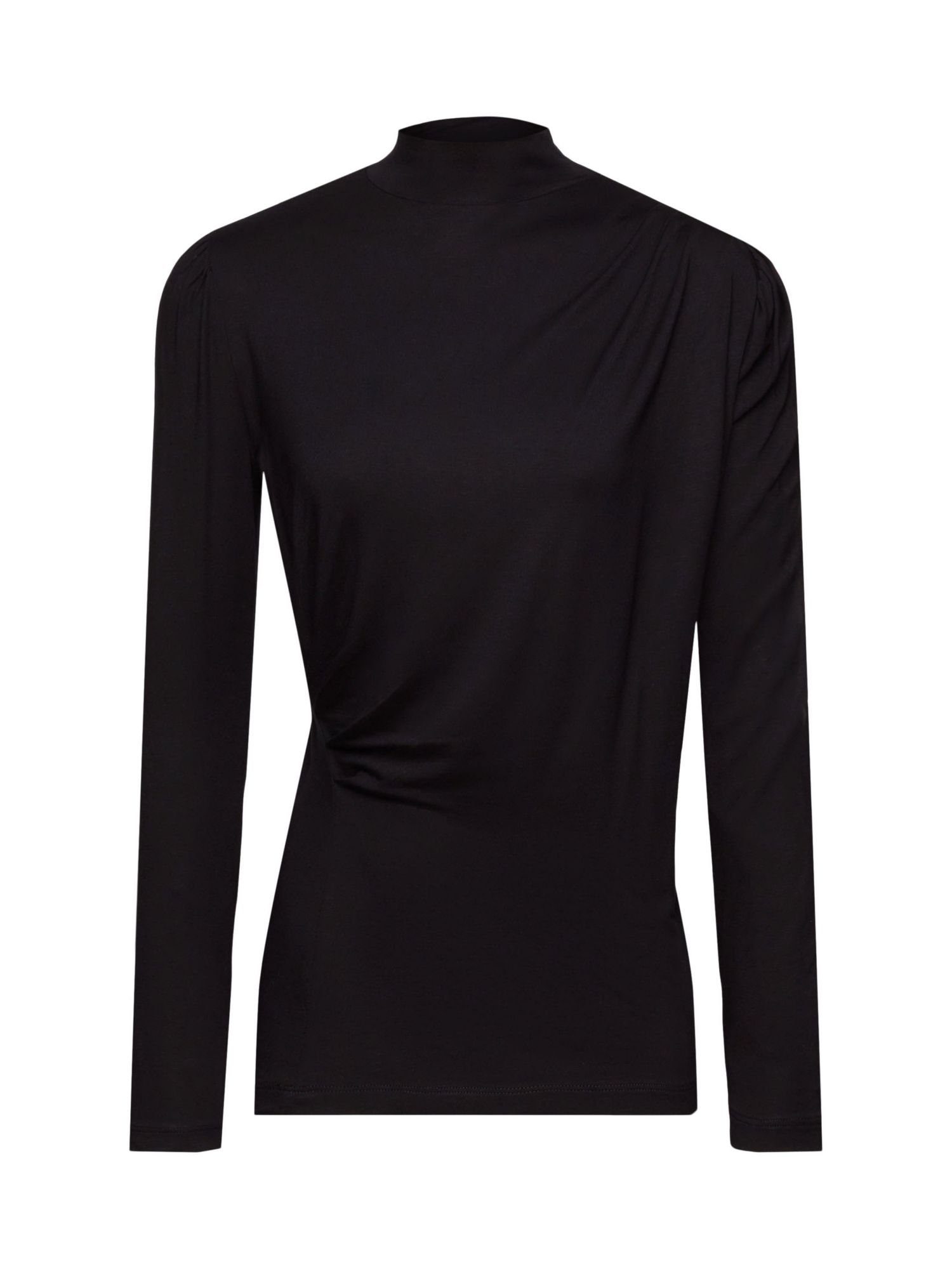 Longsleeve Langarmshirt Esprit Puffärmeln (1-tlg) mit BLACK