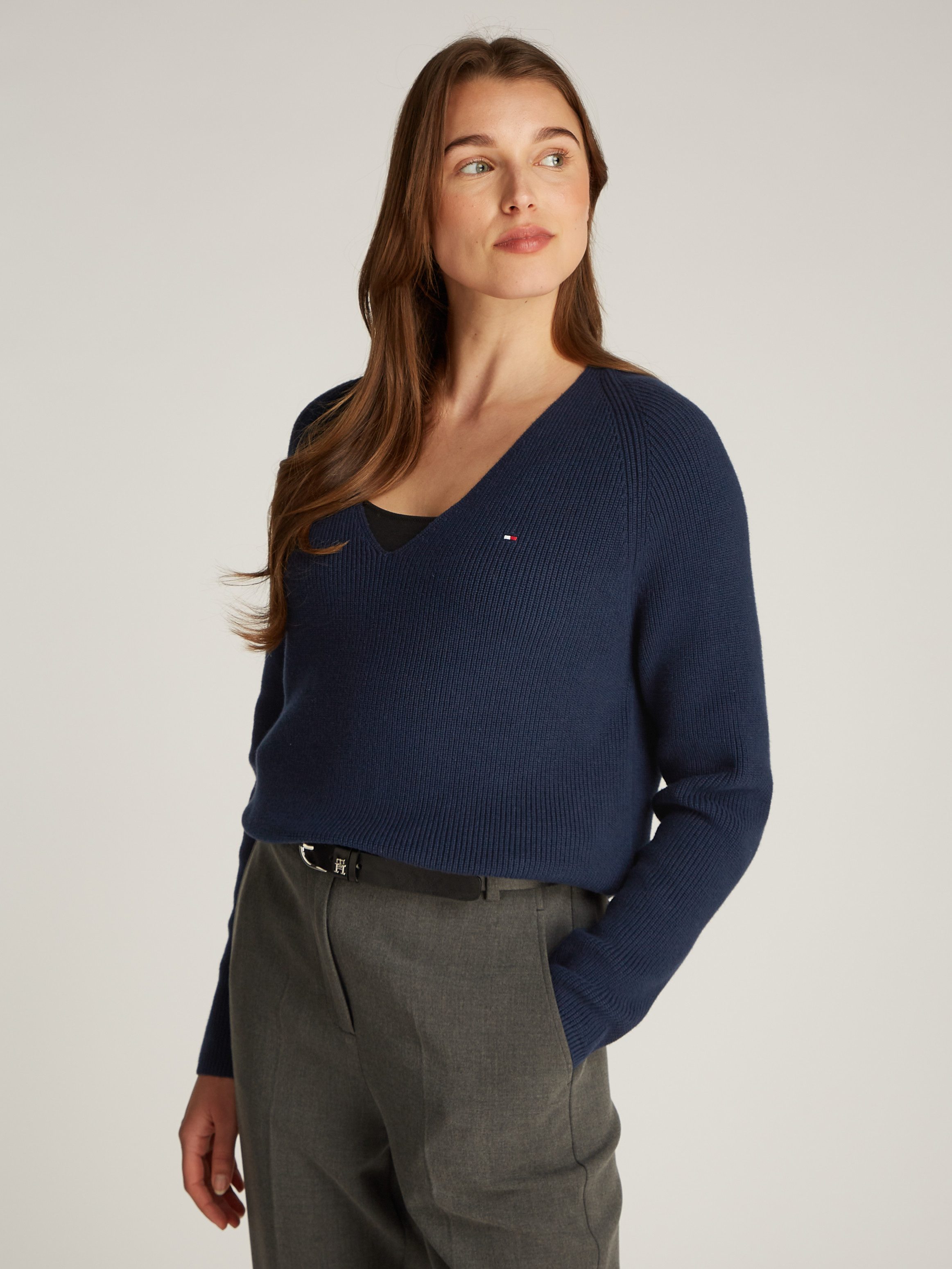 Strickpullover CO CARDI STITCH V-NK LS