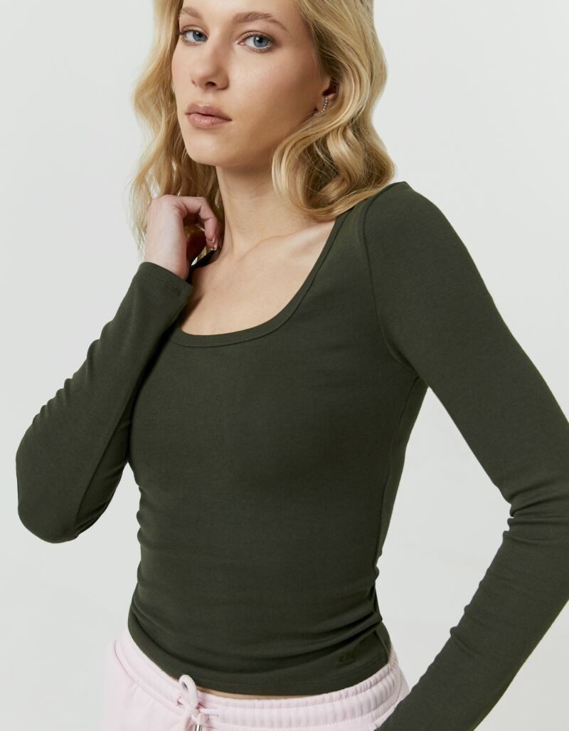 Tally Weijl Langarmshirt STSCOORLA Baumwollmischung, figurbetont günstig online kaufen