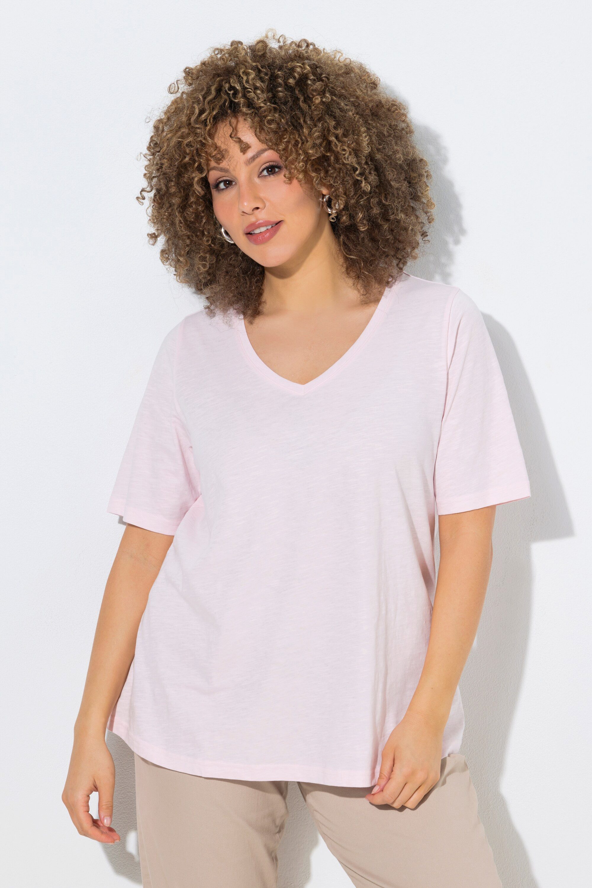 T-Shirt T-Shirt Classic V-Ausschnitt Halbarm