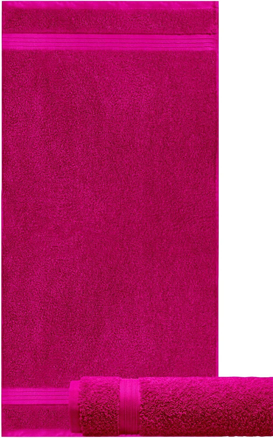 (2-St), Sporthandtücher Purpur pink cm Linz, Frottee 50x100 Frottee Damen Handtücher Lashuma