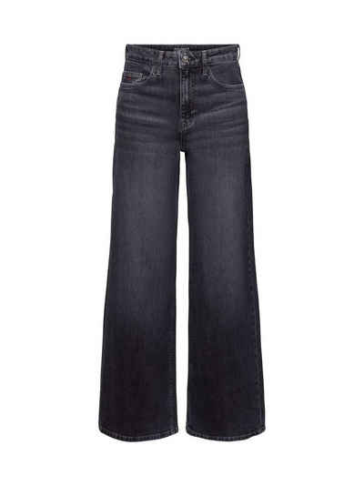 Esprit Weite Jeans Jeans mit hohem Bund und geradem Bein