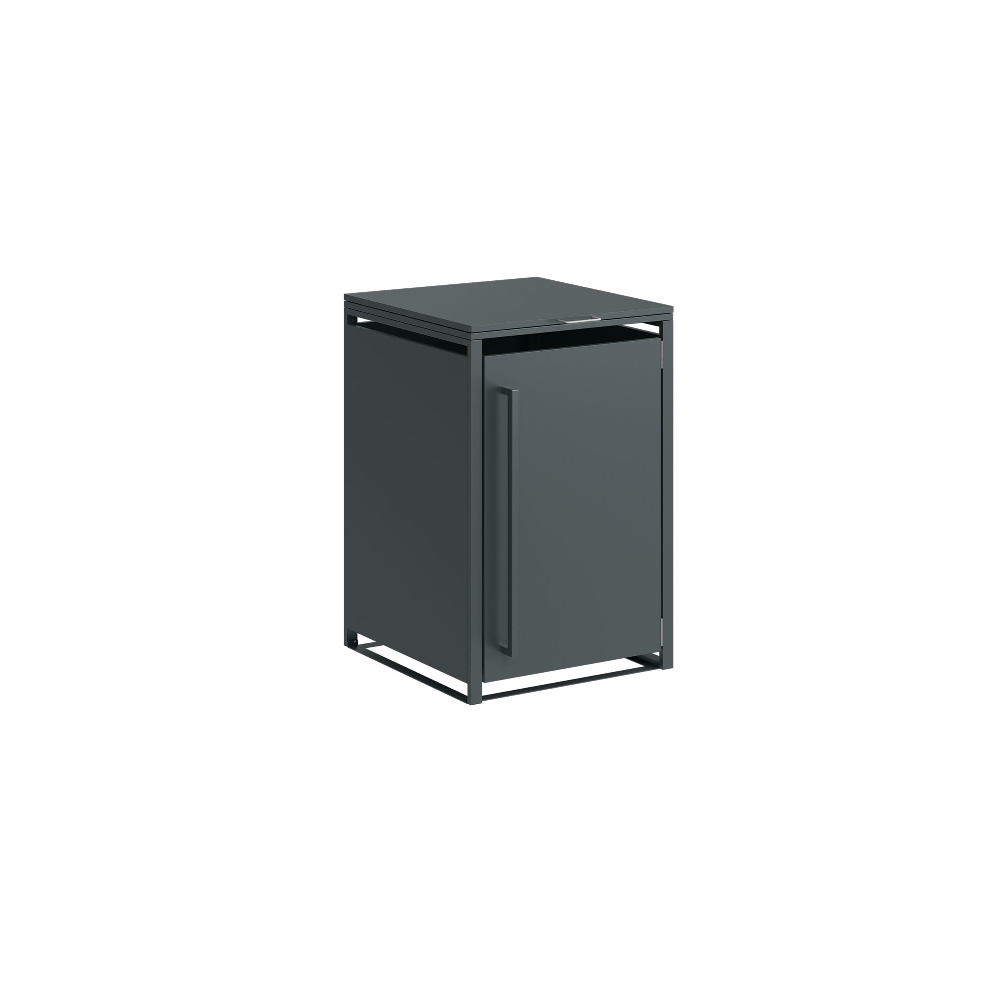 STEELSØN Mülltonnenbox Xalara 240L aus verzinkten Stahl (Anthrazit, verfügbar mit 1, 2, 3, 4, oder 5 Türen), Für 1 Tonne