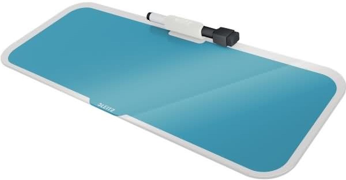 LEITZ Wandtafel Desktop-Memoboard Cosy Sicherheitsglas 460x140x60mm blau (4 Stück)