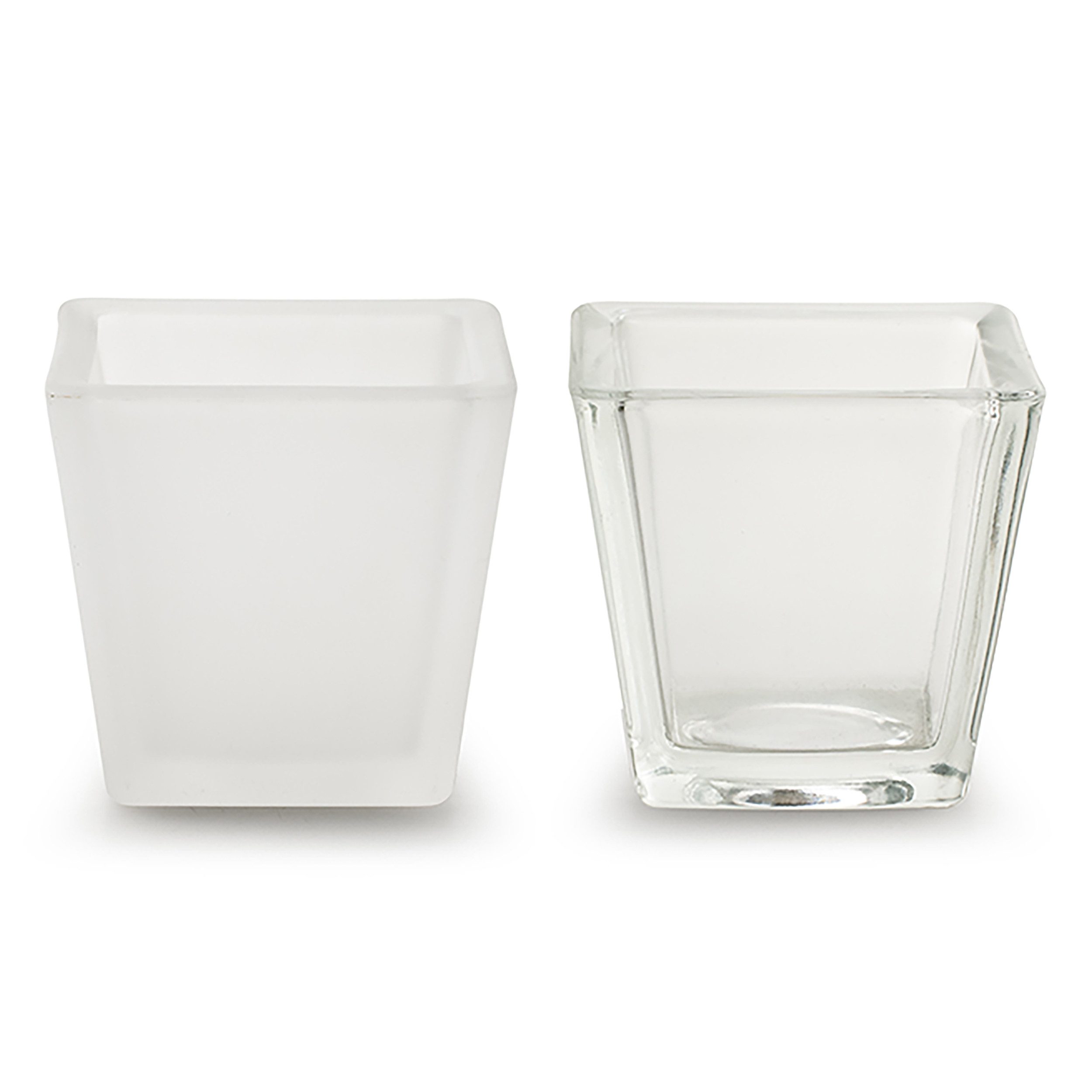 Annastore Teelichthalter 12 x Glaswürfel 6,5 x 6,5 cm Windlicht - Vorspeisengläser (12 St)