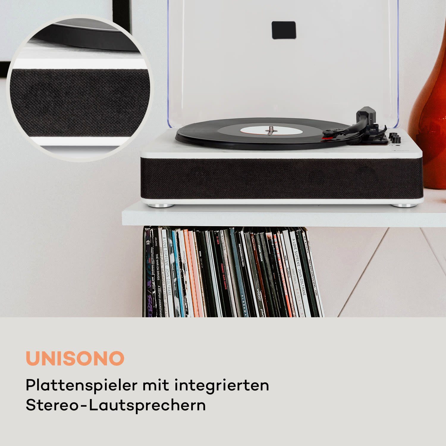 Plattenspieler Schallplattenspieler Auna Lautsprecher Vinyl (Riemenantrieb, mit Plattenspieler) Plus Bluetooth, TT-Classic