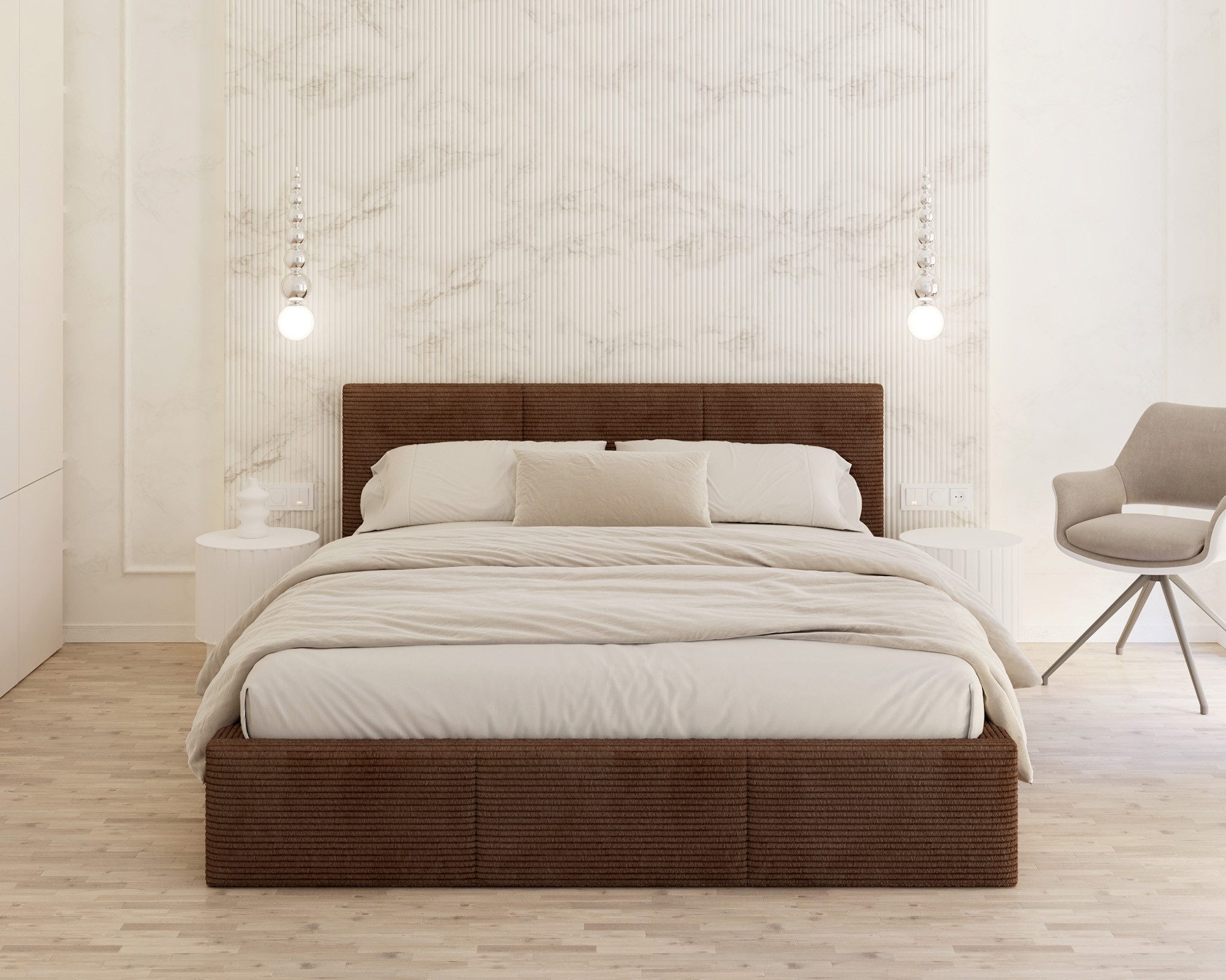 thematys Polsterbett mit Bettkasten Stauraumbett, aus hochwertigem CORD Sto günstig online kaufen