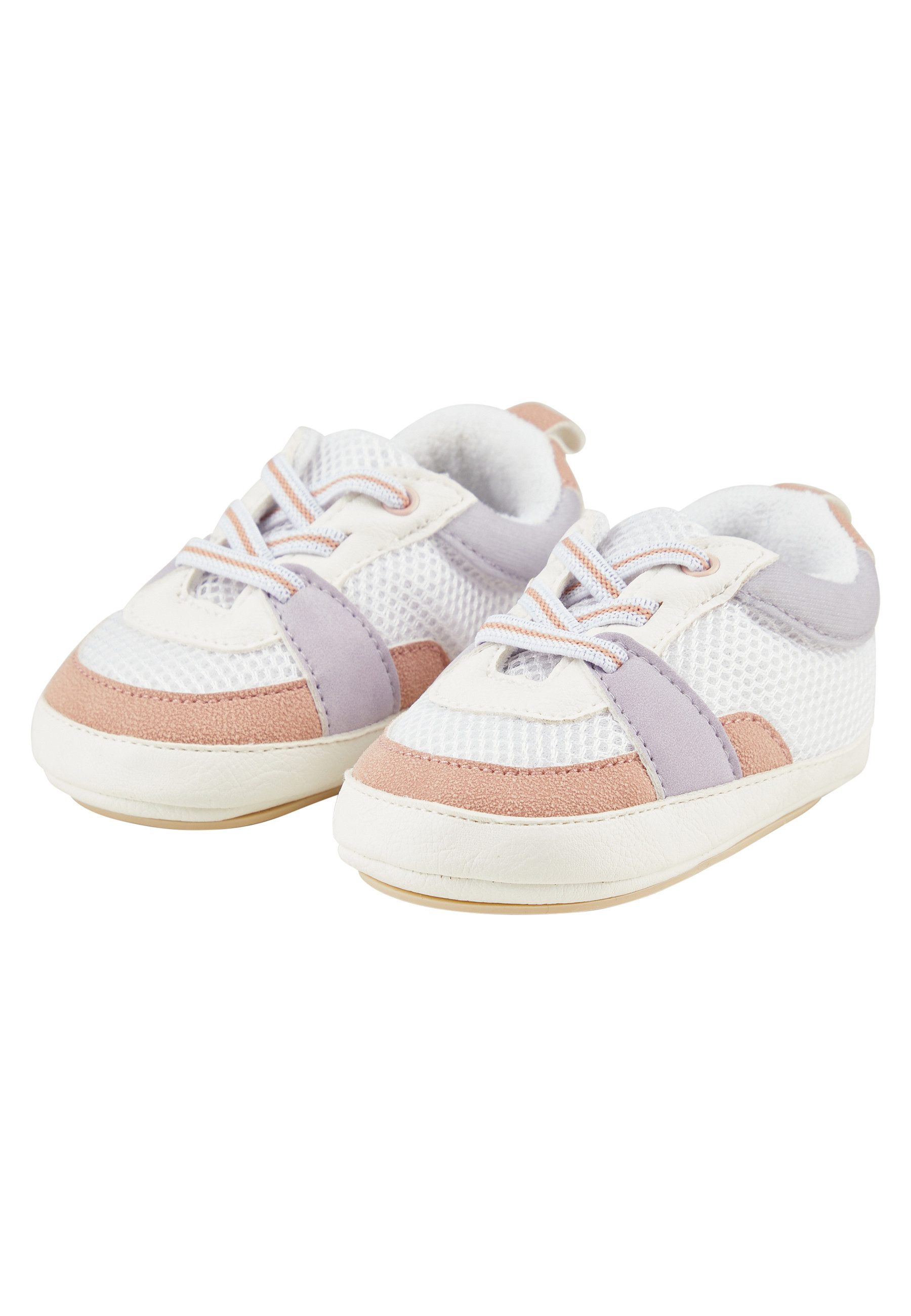 Sterntaler® Baby Schuhe Farbmix Krabbelschuh (1-tlg) Baby Schuhe aus Kunstleder & Gewebe mit elastischen Schnürsenkeln