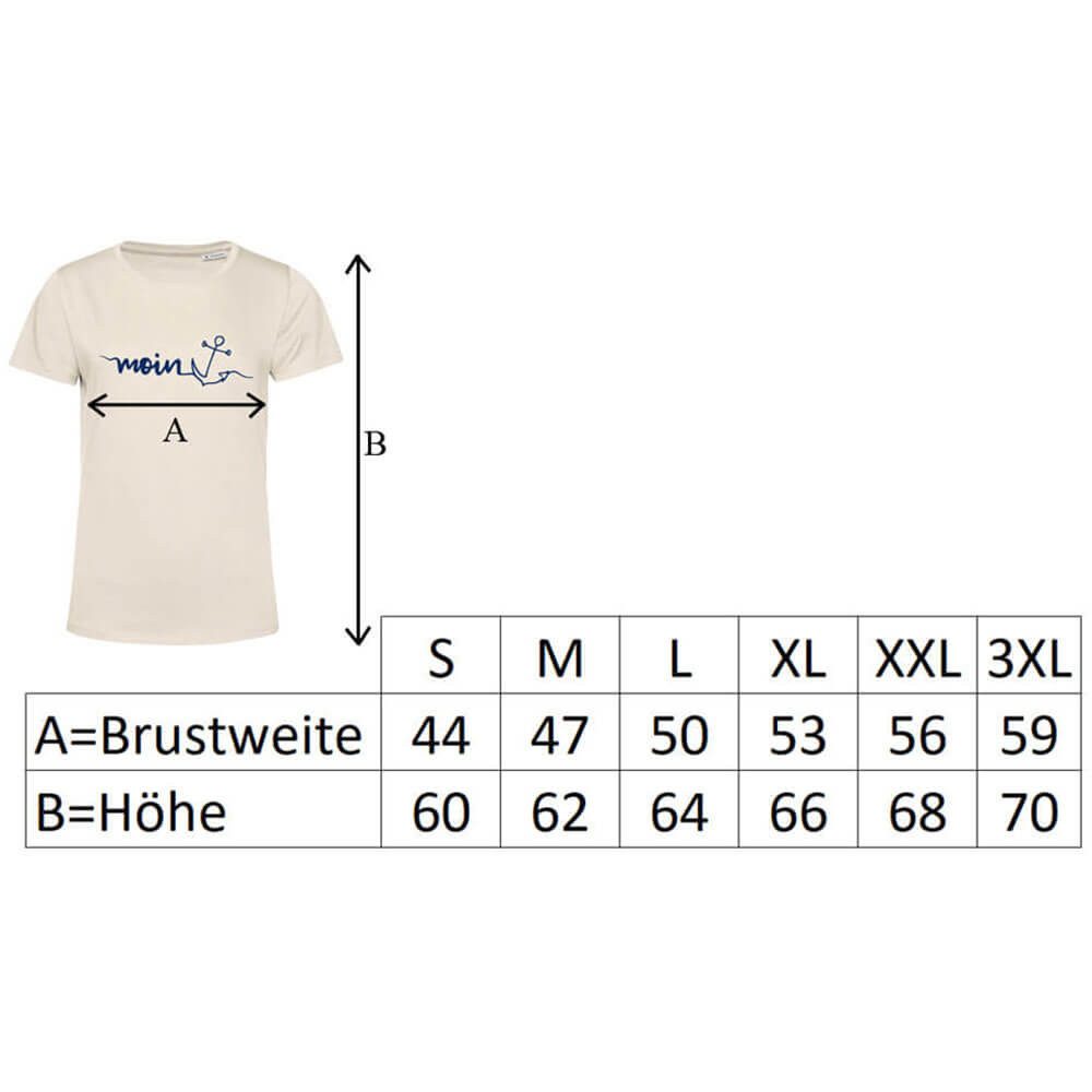 tomBrook T-Shirt Damen Kurzarm-Shirt mit Moin-Anker-Print - Basic-Shirt Bau günstig online kaufen