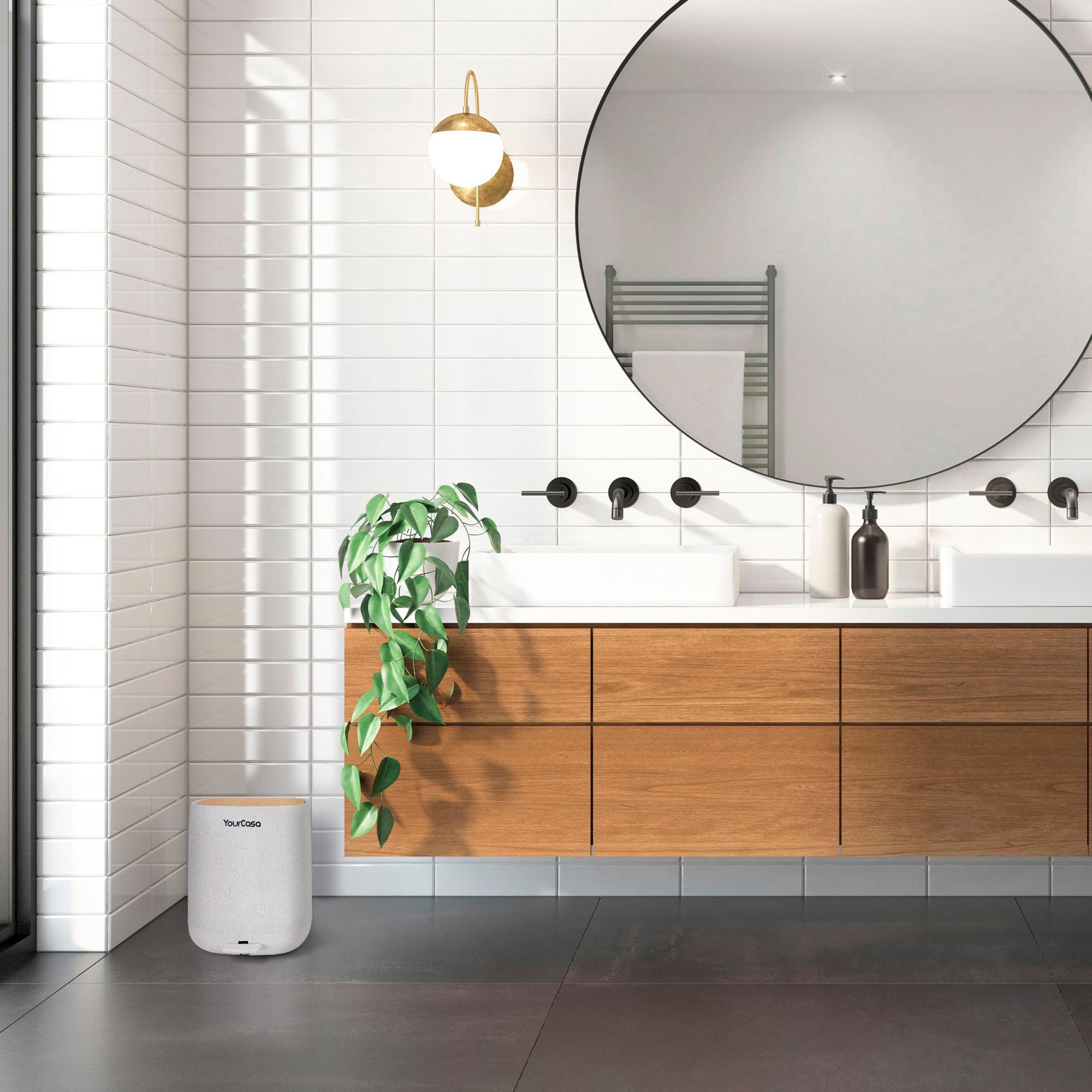 YourCasa Mülleimer YourCasa® Mülleimer Bad [5L] - Badmülleimer Badezimmer Kosmetikeimer, Fassungsvermögen 5L, 30% weniger Plastik