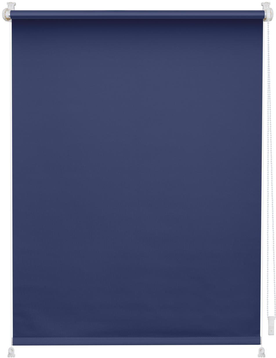 Seitenzugrollo Uni Rollo, LICHTBLICK Klemmfix blau und Klemmfix, - Klemmträger und mit verdunkelnd, ohne ORIGINAL, Türen, Farbbeschichtung Bohren, für Fenster verspannt