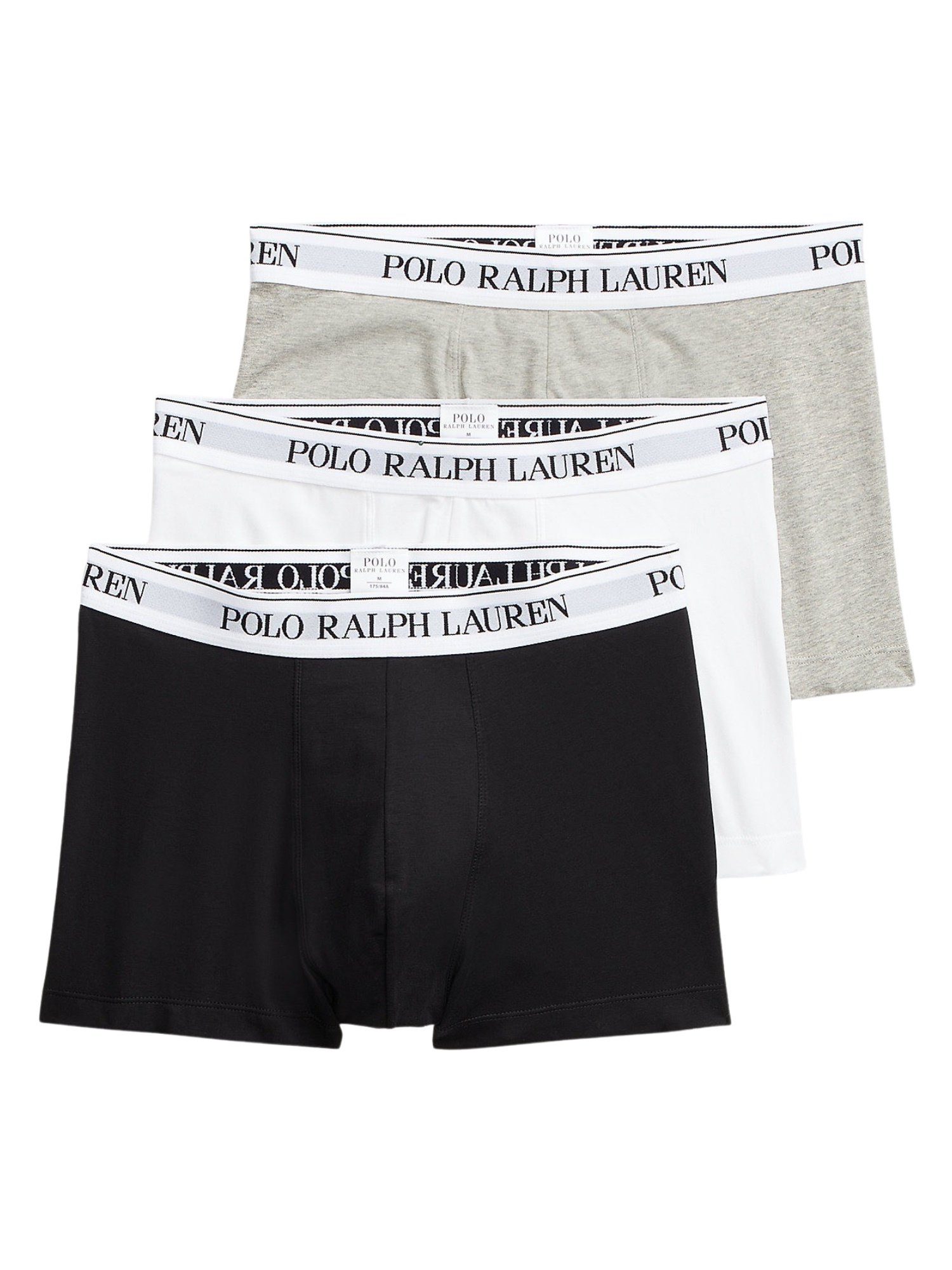Polo Ralph Lauren Ralph Lauren Unterhose Boxershorts Schwarz/Weiß/Grau 3er (3-St) Pack Trunks