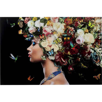 KARE Dekoobjekt Glasbild Bunch of Flowers 150x100