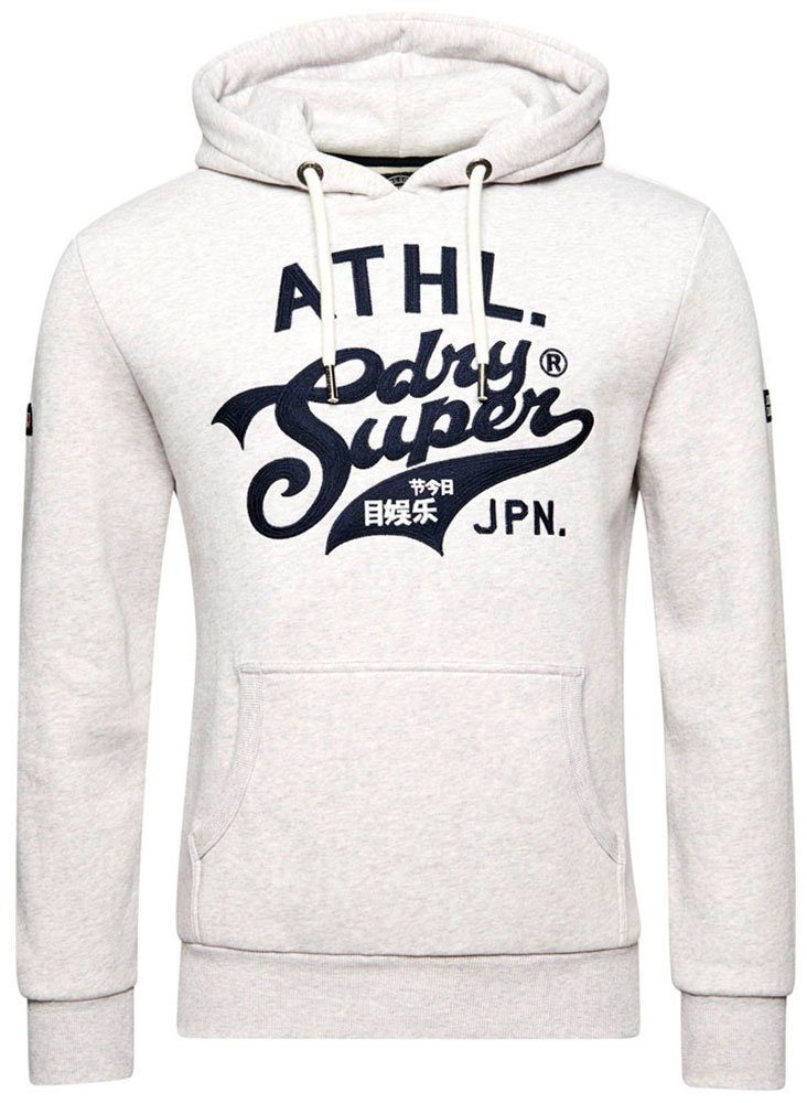 Superdry Kapuzensweatshirt ATHLETIC SCRIPT GRAPHIC HOODIE Grey Marl