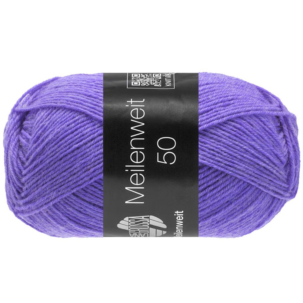 LANA GROSSA MEILENWEIT 50 g UNI 4-fach Sockenwolle Häkelwolle, 210 m (Klassisches 4-fach Sockengarn für Lieblingsprojekte, 210 m Lauflänge für feine und kreative Strickideen), 50 g