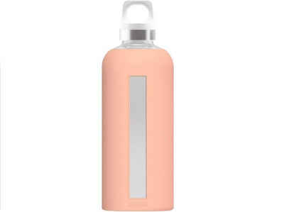 Sigg Trinkflasche Star Trinkflasche Glasflasche Silikonhülle 0.5 L Shy Pink, hitzebeständig