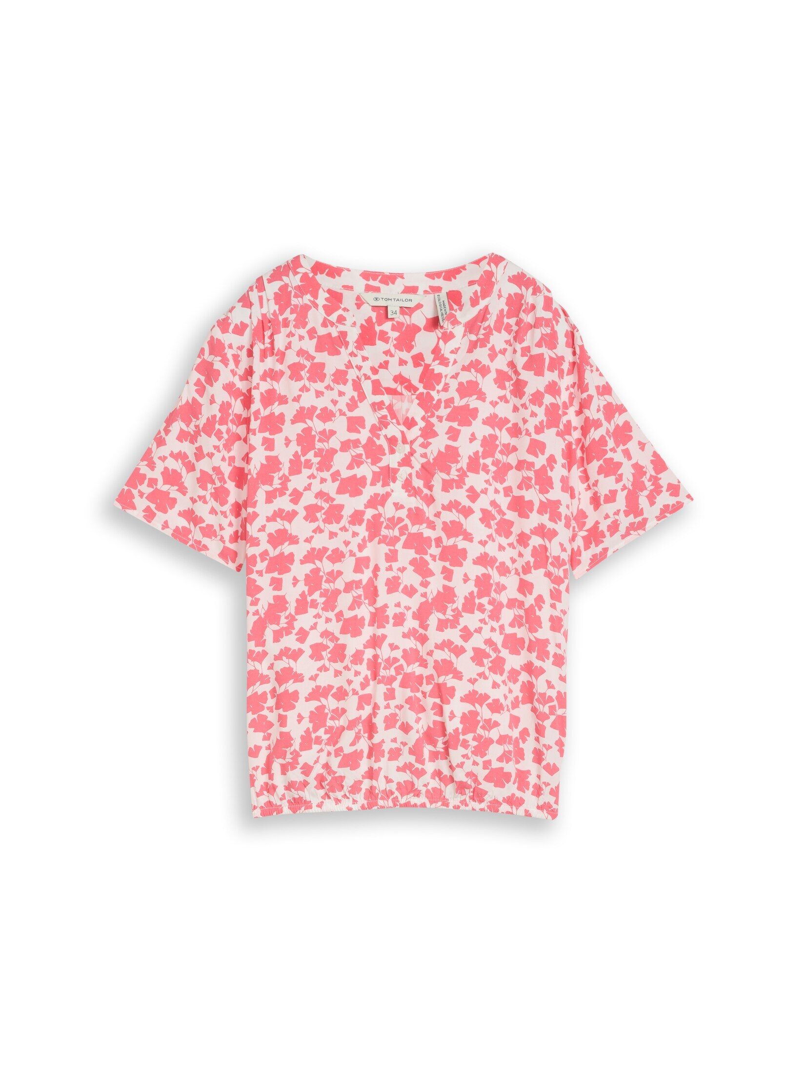 TOM TAILOR Kurzarmbluse Blusen & Shirts Bluse mit Muster günstig online kaufen