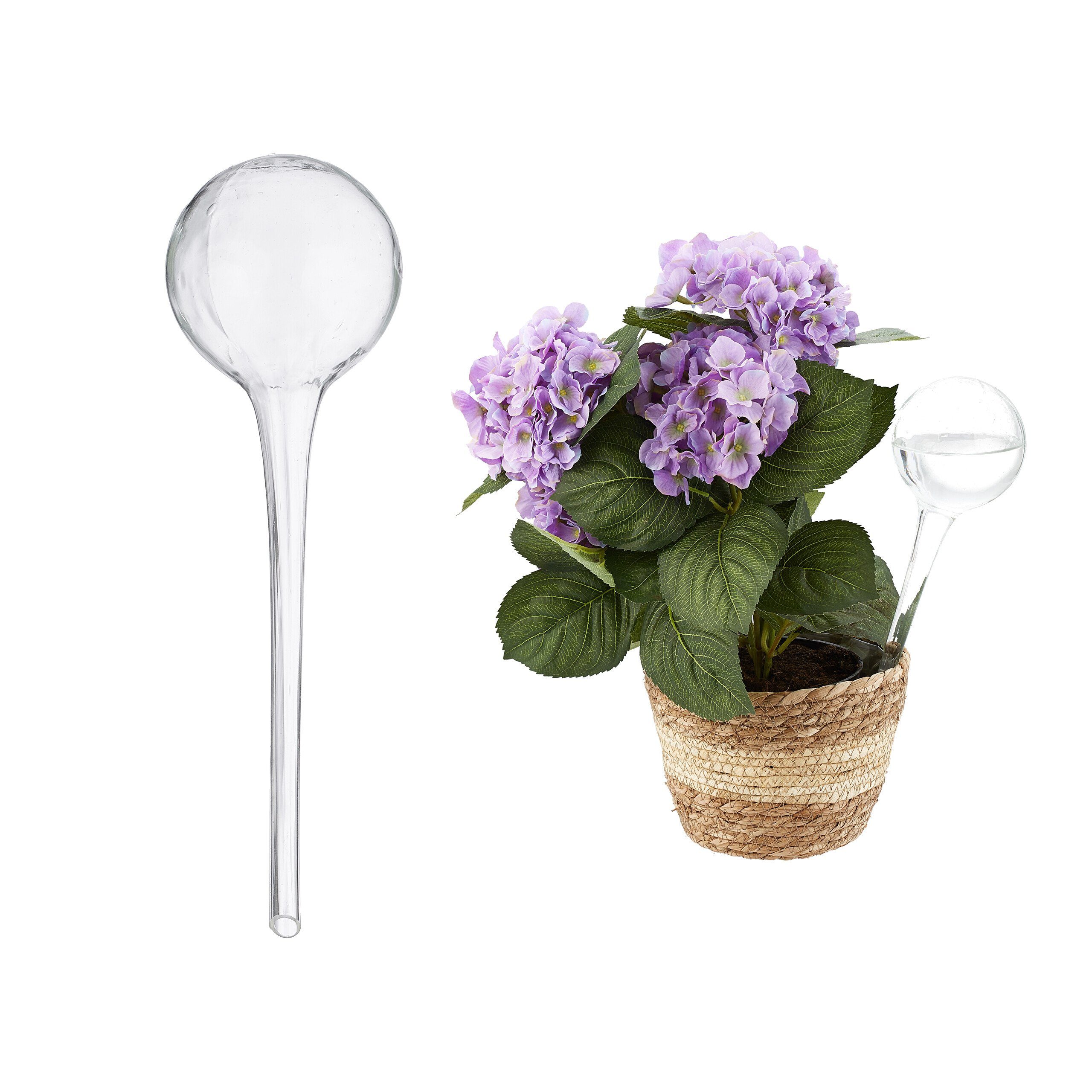 relaxdays Tropfer Bewässerungskugel 12er Set Glas