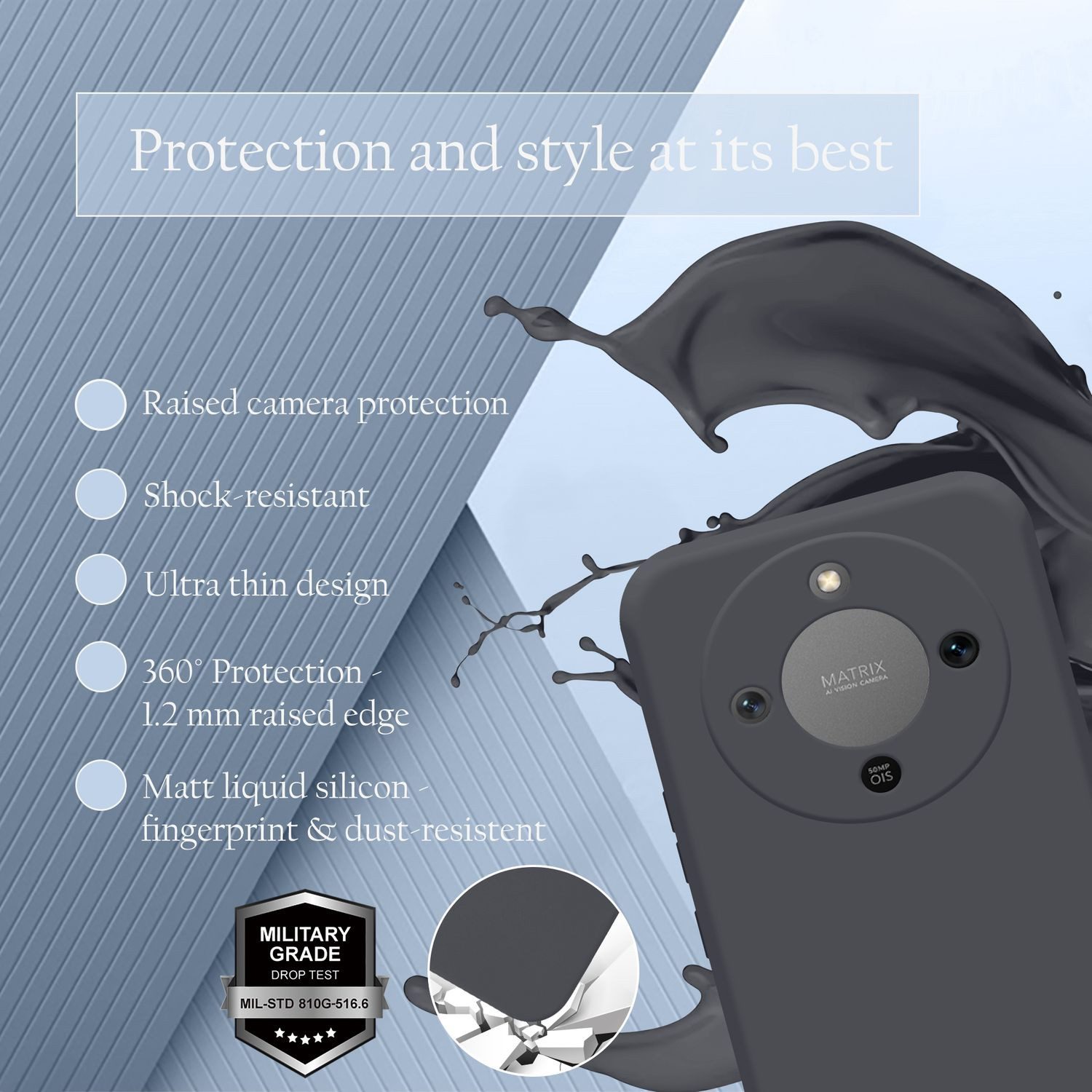 Cadorabo Handyhülle für Honor X70 Hülle Honor X70, Hülle TPU Silikon Schutzhülle Flexible Handyhülle Cover Case