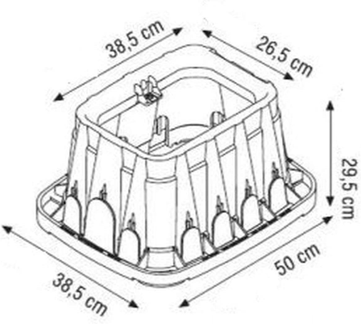 Uzman Bewässerungsventilbox 12" Ventilbox Ventilkasten, Hydranten Schacht (12" Ventilbox), (1-tlg), Wetterfest