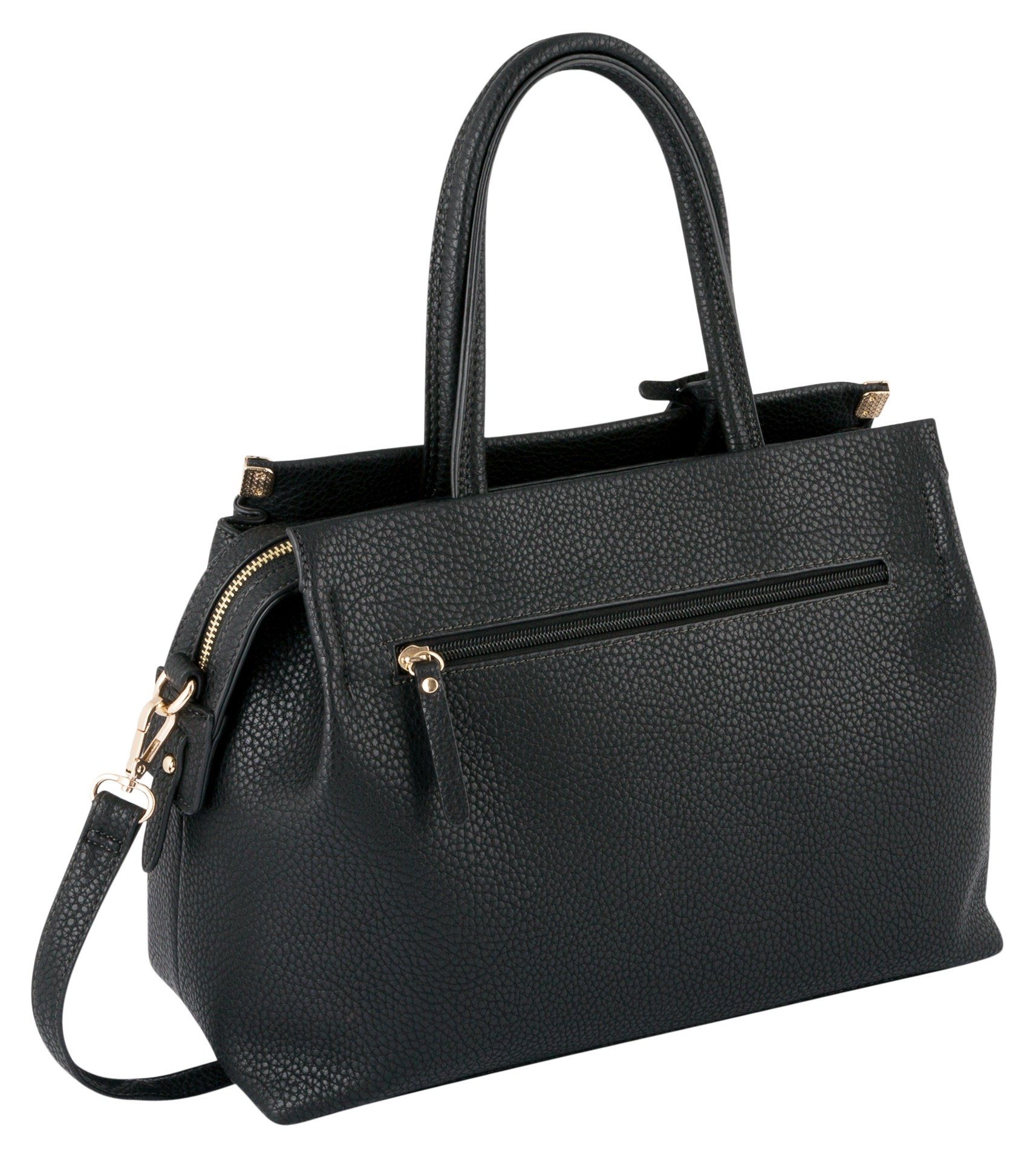 Gabor Shopper Gela, genarbtes Lederimitat mit schmückenden Metallecken, hochwertiges Logo