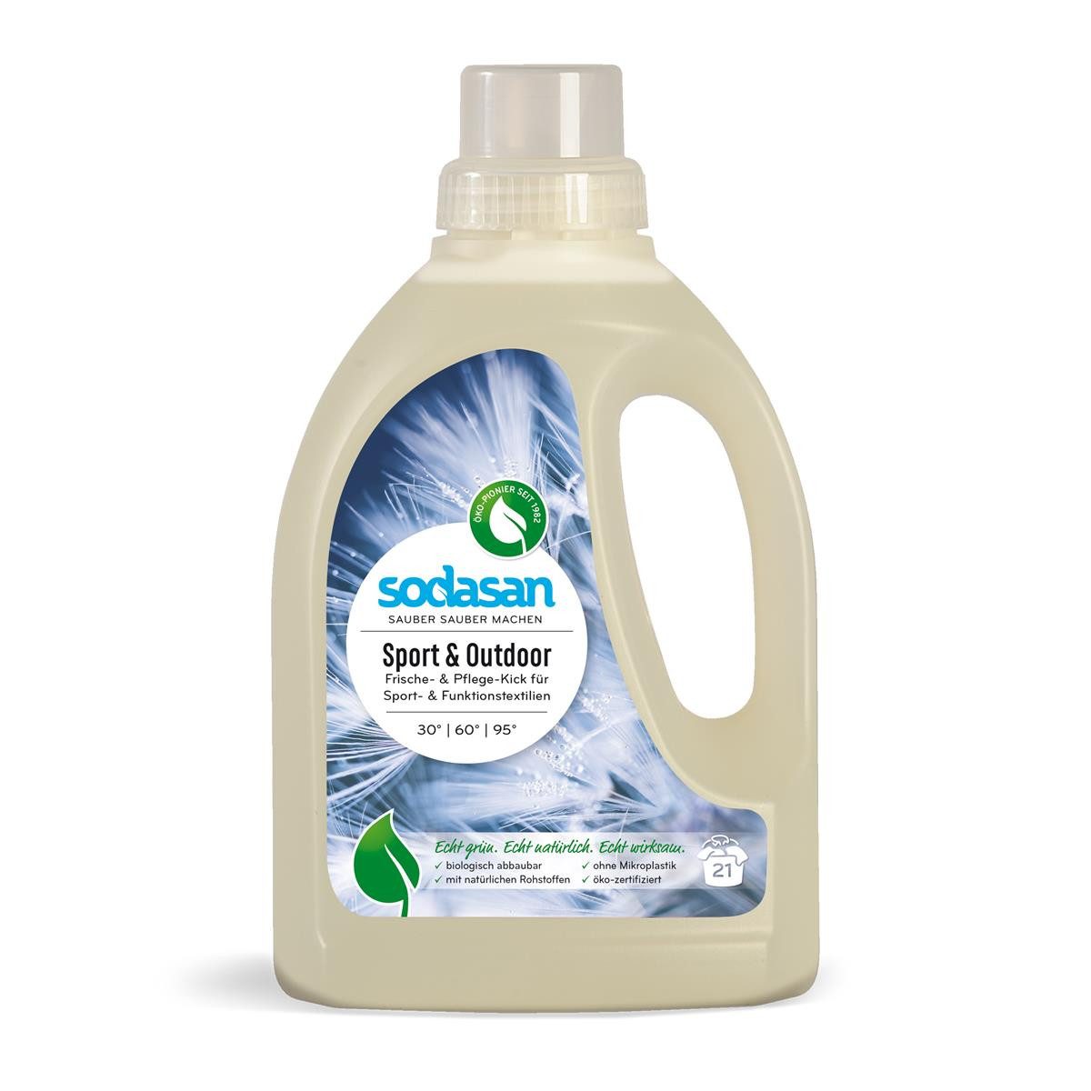 Sodasan Sodasan Sport & Outdoor Waschmittel 0,75L für Sportkleidung (1er Pack) Spezialwaschmittel