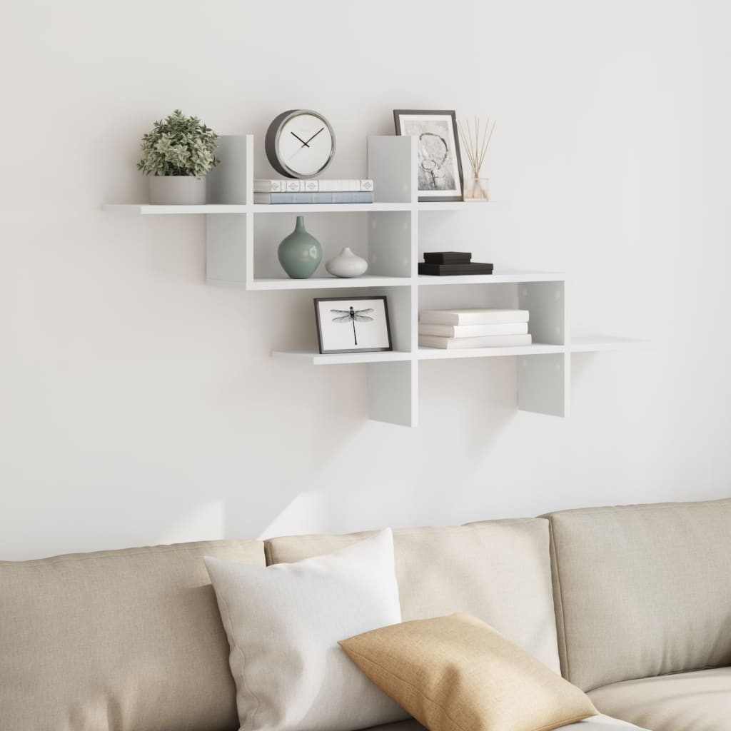 vidaXL Regal Wandregal Weiß 124,5x18x60,5 cm günstig online kaufen