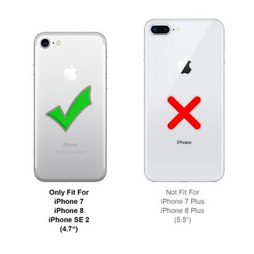 CoolGadget Handyhülle Card Case Handy Tasche für Apple iPhone SE 2, iPhone 8 4,7 Zoll, Silikon Schutzhülle mit Kartenfach für iPhone 7 / 8 / SE 2020 Hülle