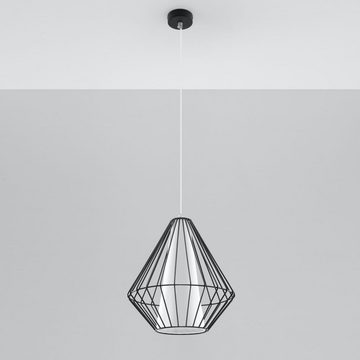 famlights Hängeleuchte, Pendelleuchte Henry aus Stahl in Schwarz E27 1 x 60 W, keine Angabe, Leuchtmittel enthalten: Nein, warmweiss, Hängeleuchte, Pendellampe, Pendelleuchte