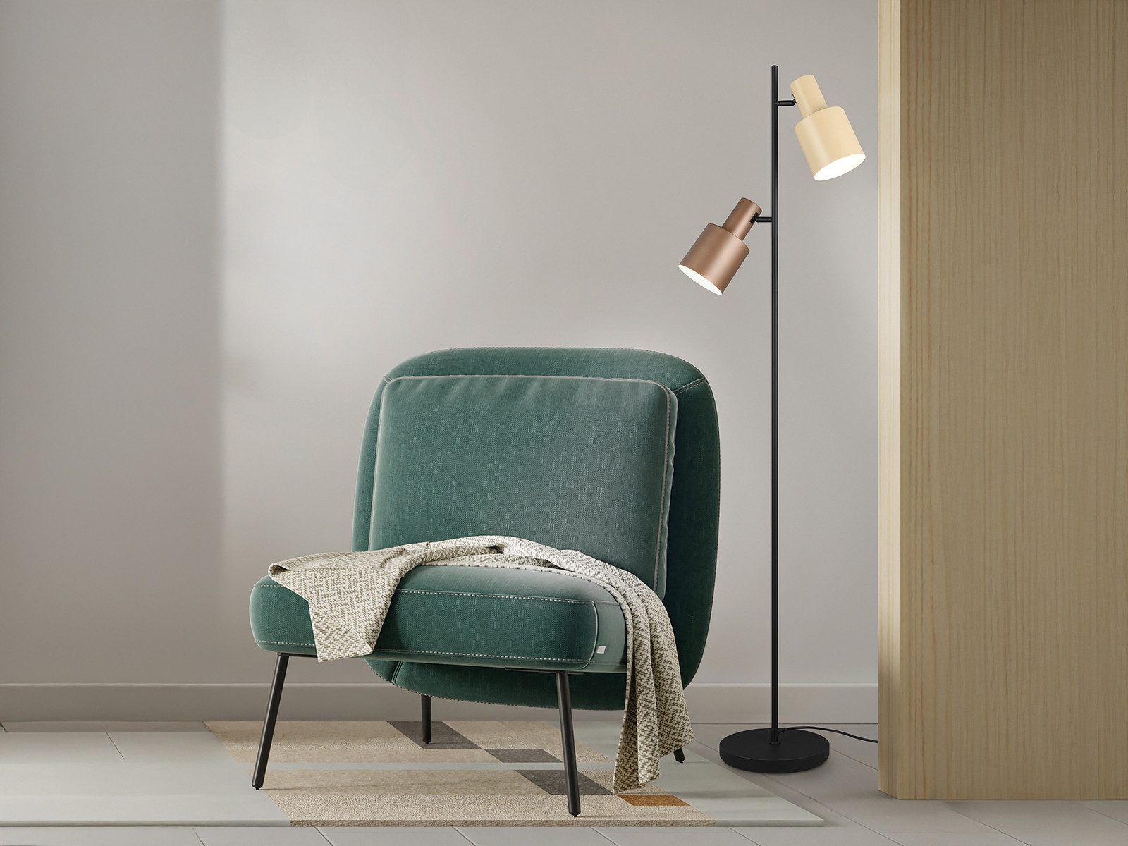 TRIO Leuchten LED Stehlampe, Dimmfunktion, LED wechselbar, Warmweiß, Stehen günstig online kaufen