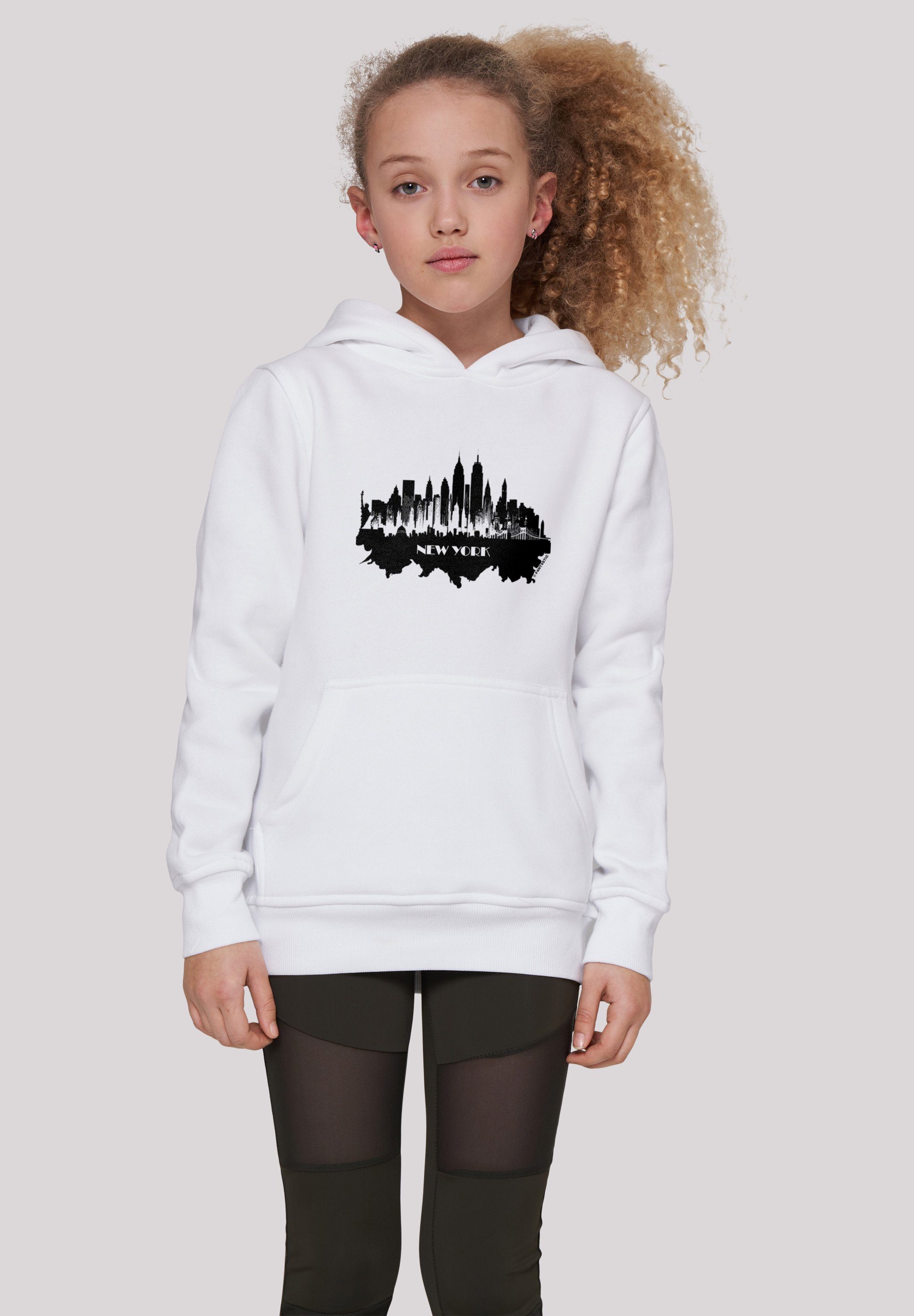 F4NT4STIC Kapuzenpullover Cities Collection - New York skyline Print, Das  Model ist 145 cm groß und trägt Größe 145/152