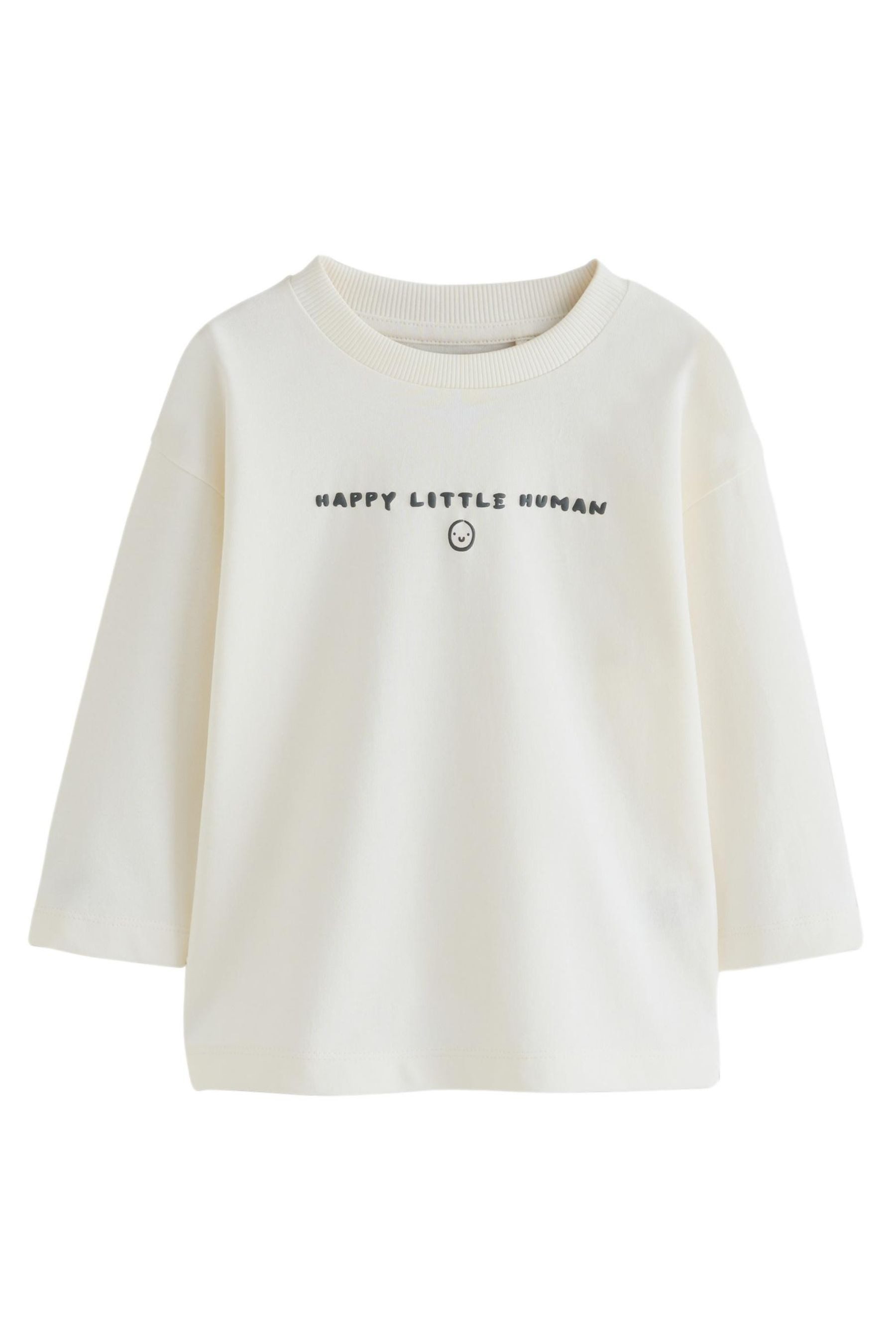 Next Langarmshirt Langarmshirt mit kleinem Grafikprint (1-tlg)