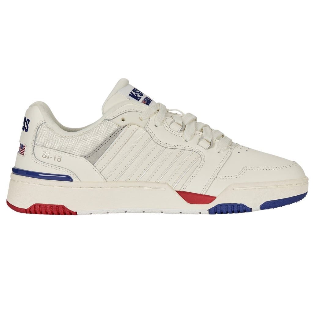 K-Swiss Si-18 Rival (Leder) 2025 cremeweiss/navy/rot Herren Sneaker günstig online kaufen