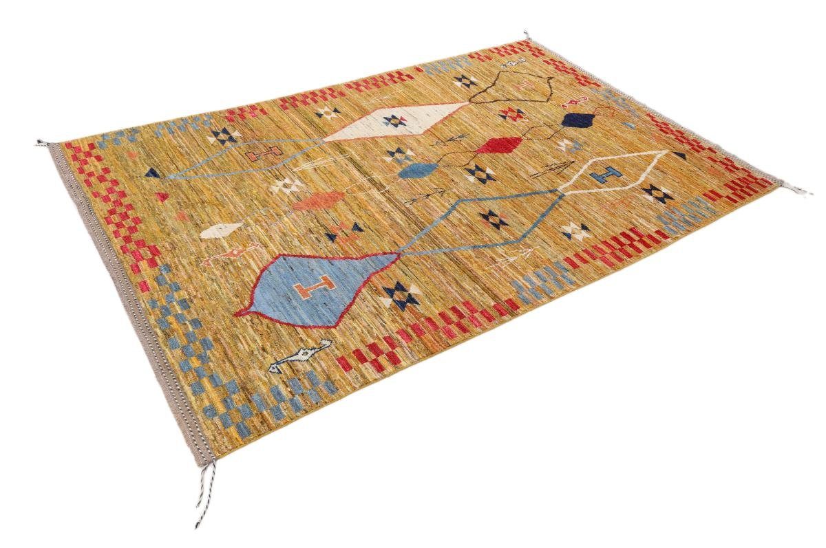 Handgeknüpfter Orientteppich Ghashghai Berber Höhe: Moderner 198x305 rechteckig, 10 Trading, mm Orientteppich, Nain