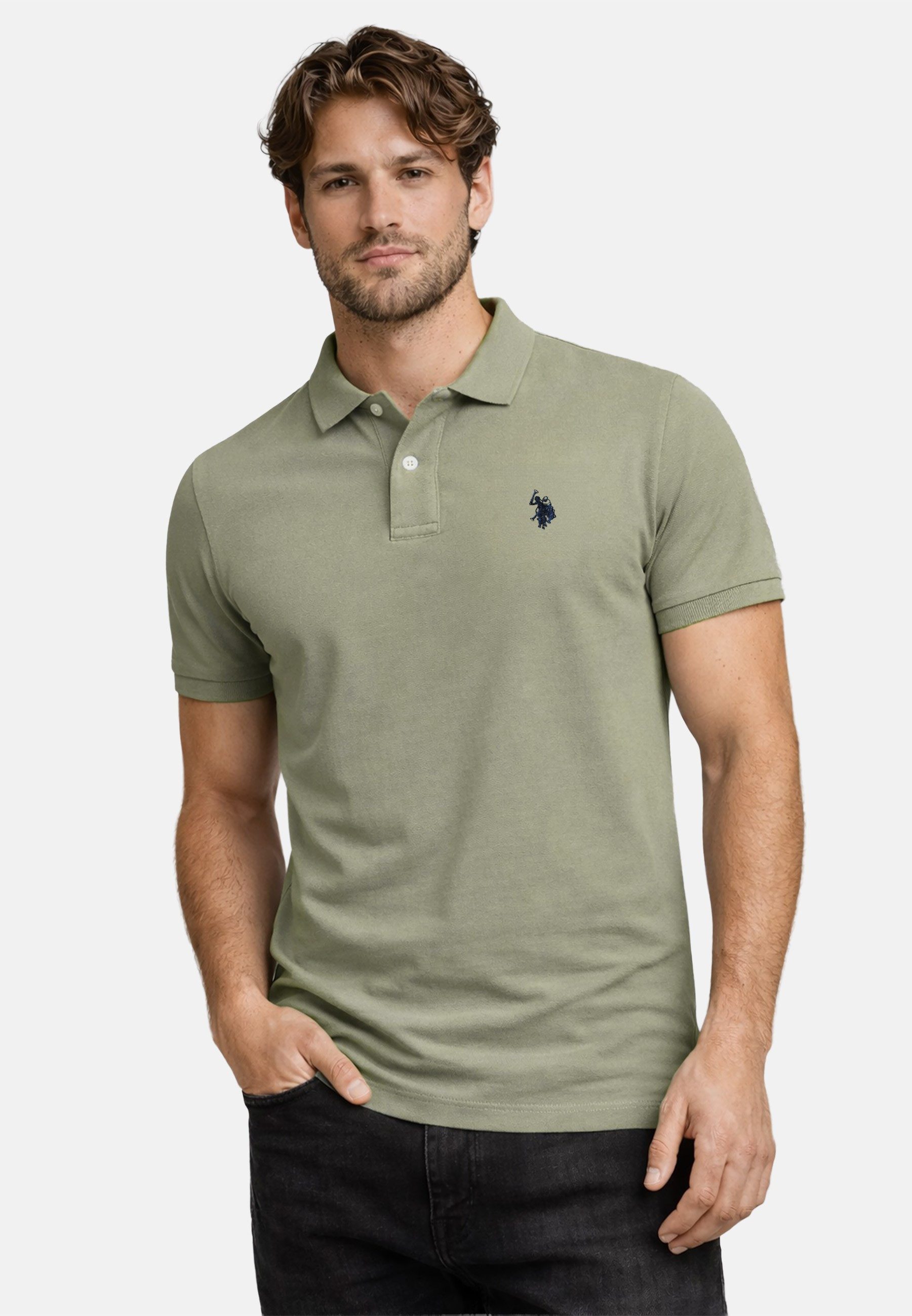 Poloshirt USBrodyy – Herren Shirt aus Baumwolle mit Logo-Stickerei