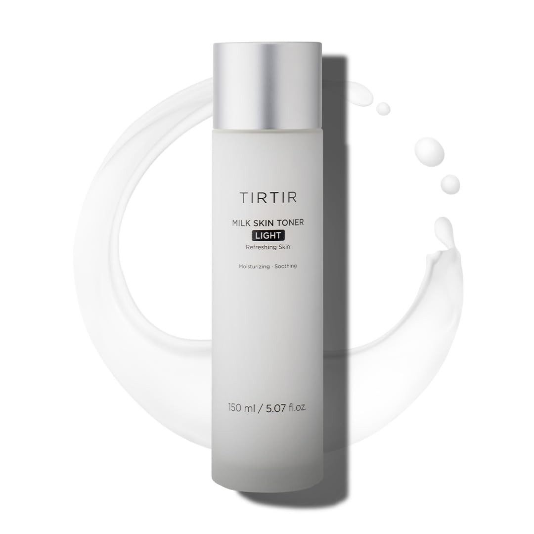 TIRTIR Toner Milk Skin Toner Light Gesichtswasser 150 ml – Veganer Toner mit 4 % Niacinamid, Reiskleie & Panthenol – für fettige, empfindliche & zu, Akne neigende Haut – beruhigend & feuchtigkeitsspendend