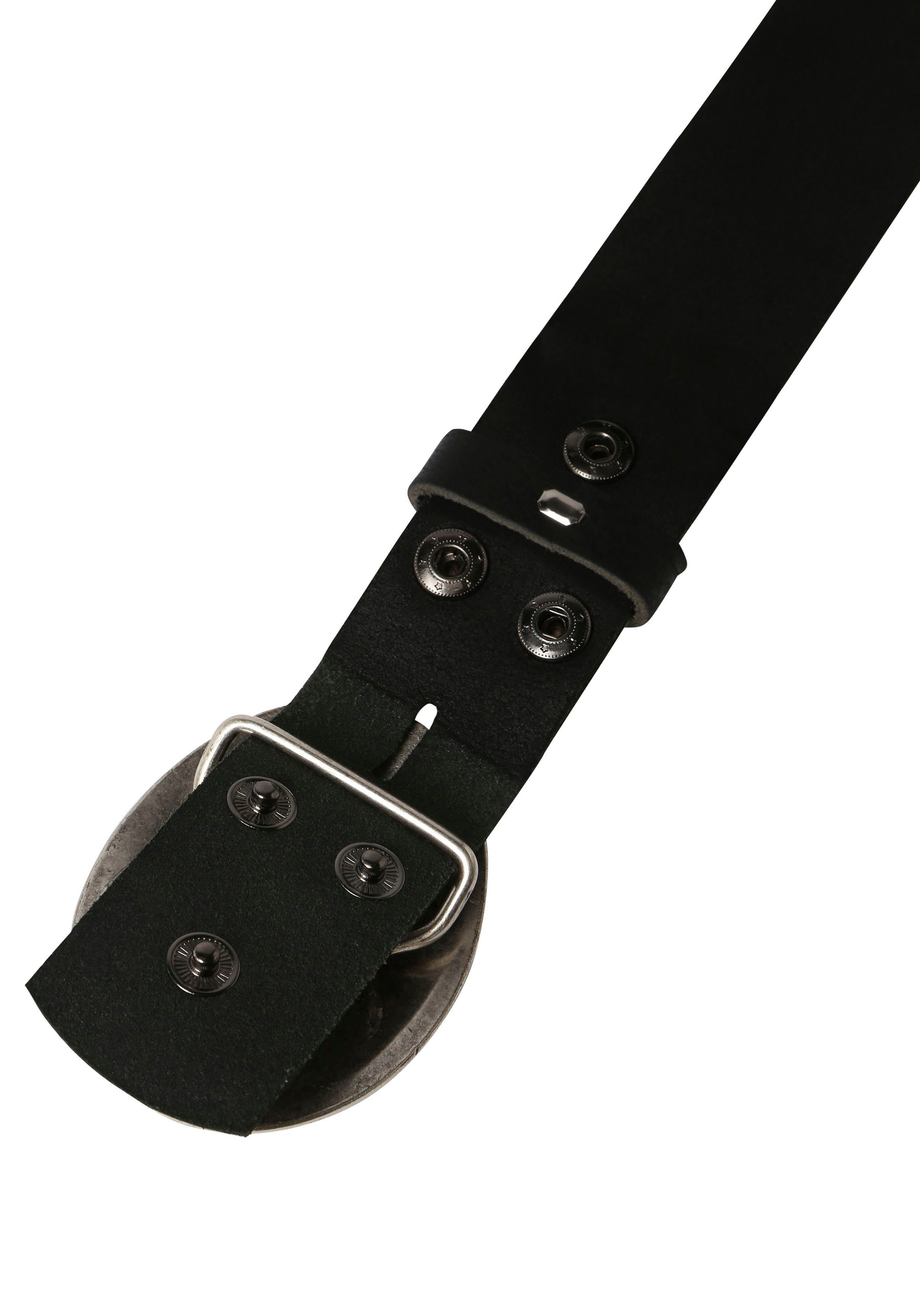 Rettungsring Gürtel Ledergürtel mit austauschbarer Schließe »Oval Matt Gehämmert«