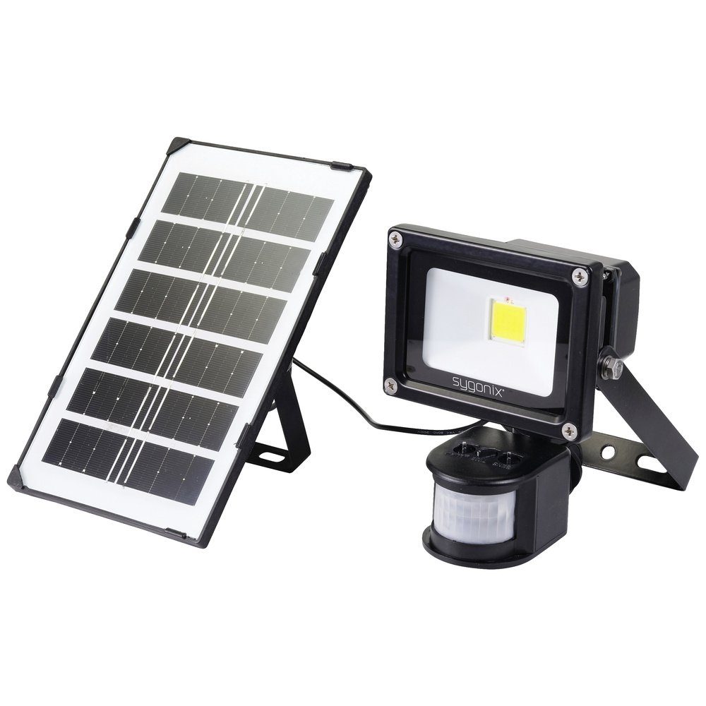 Sygonix LED Flutlichtstrahler Sygonix SY-5461108 Solar-Spot mit Bewegungsmelder 10 W Leuchtfarben: