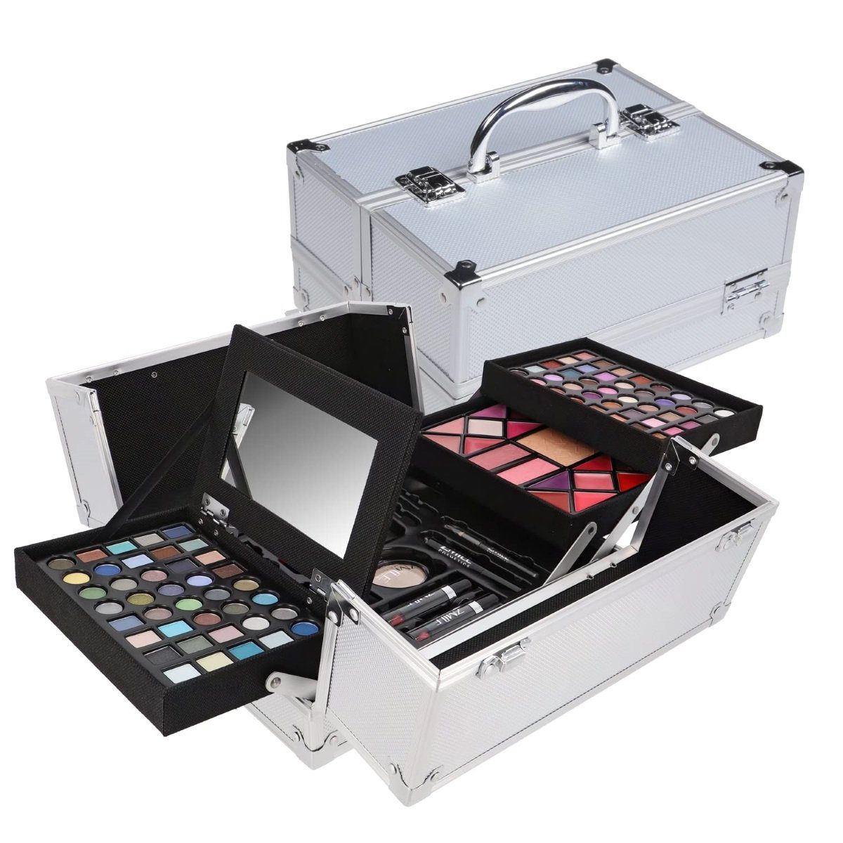 ZMILE COSMETICS Schmink-Koffer Schminkkoffer Set Alu Profi-Qualität 113 tei günstig online kaufen