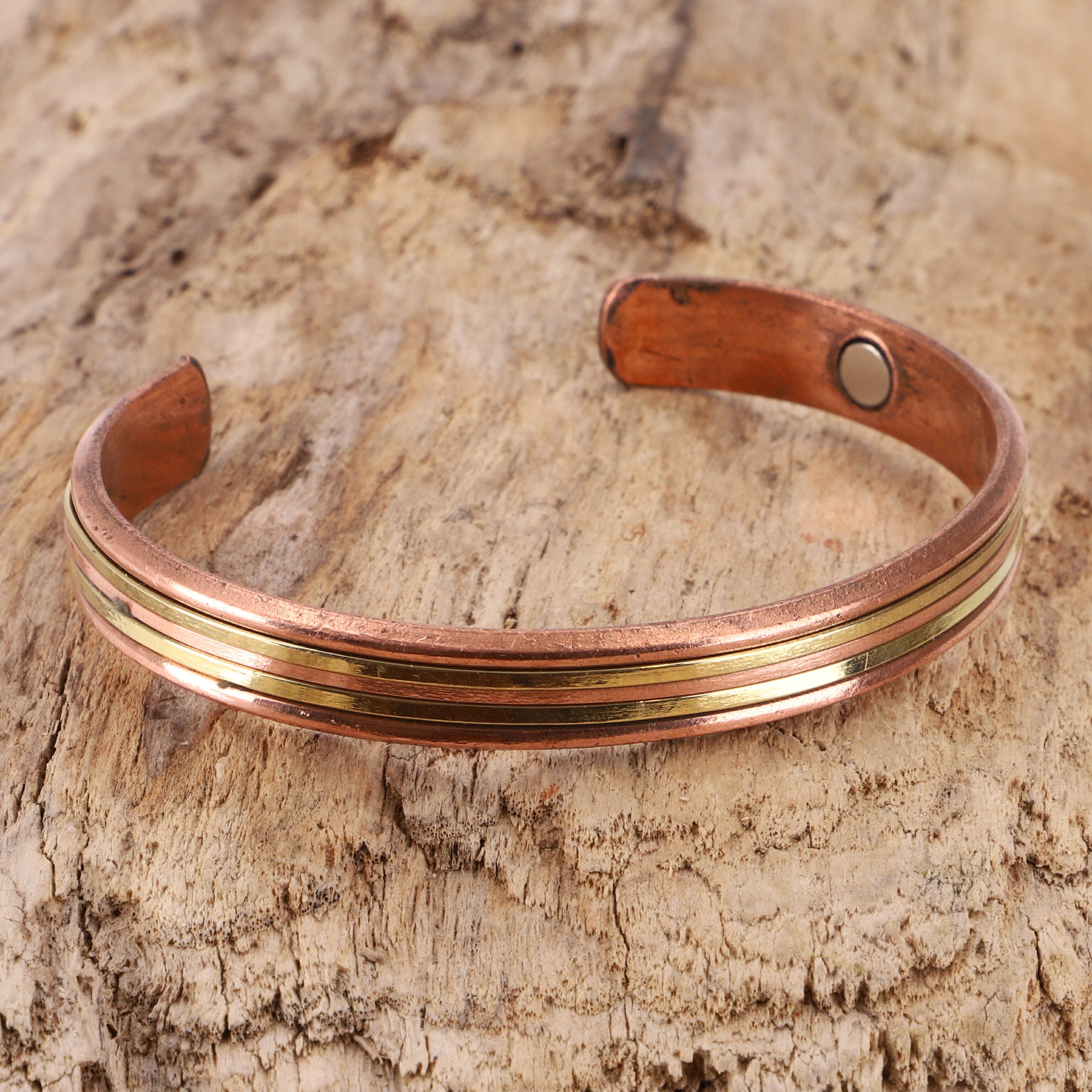 Guru-Shop Armreif Kupfer Armspange, magnetischer Kupferarmreifen..