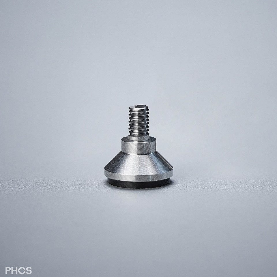 PHOS Design Möbelfuß "Karlsruher Tisch" Zubehör aus Edelstahl, (Set, 1-St), Tischerhöhungen, Möbel-Stellfüße, Doppel-Lenk-Bodenrollen