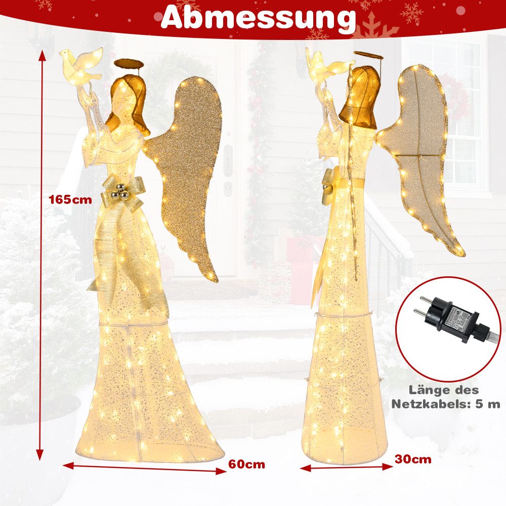COSTWAY Weihnachtsfigur (1 St), LED Weihnachtsengel, günstig online kaufen
