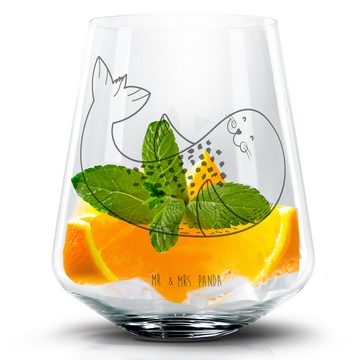 Mr. & Mrs. Panda Cocktailglas Robbe Liegen - Transparent - Geschenk, Tiere, Ostsee, Cocktail Glas, Premium Glas, Einzigartige Gravur