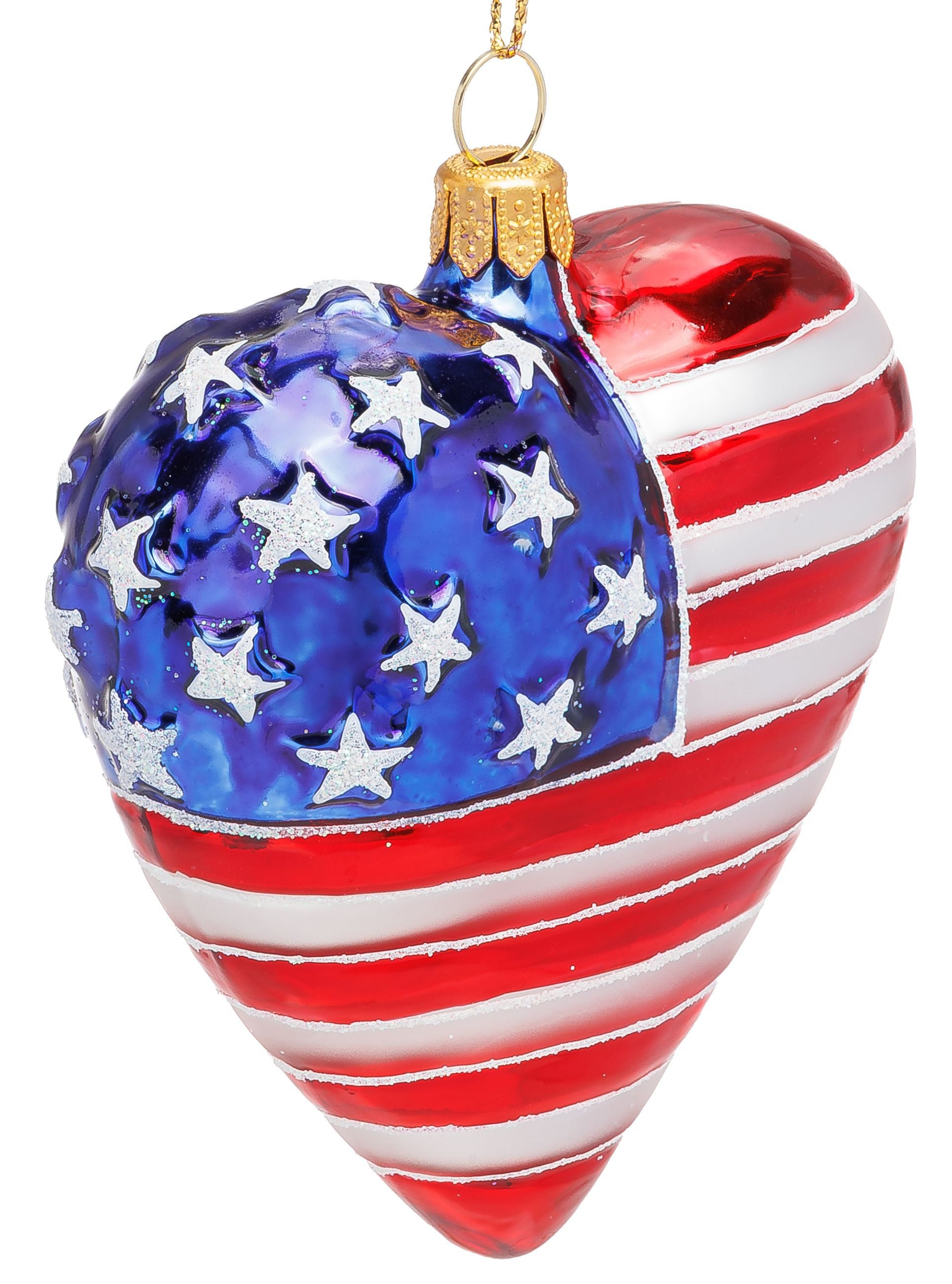 SIKORA Weihnachtsbaumkugel American Heart besondere Weihnachtskugel Glas Fi günstig online kaufen
