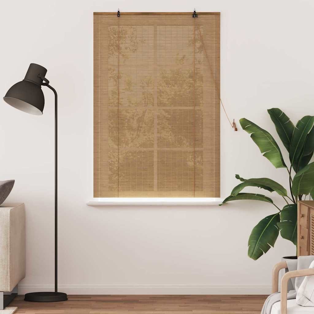 Rollo Rollo mit Vorhängen Braun 120 x 160 cm Bambus, vidaXL günstig online kaufen