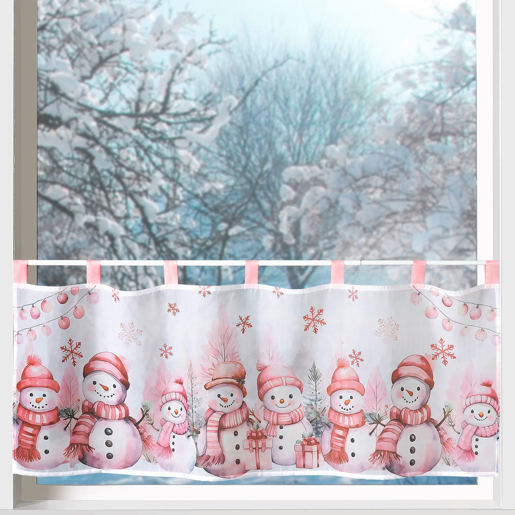 heimtexland Scheibengardine Weihnachten Deko Gardine Bistro Weihnachtsgardi günstig online kaufen