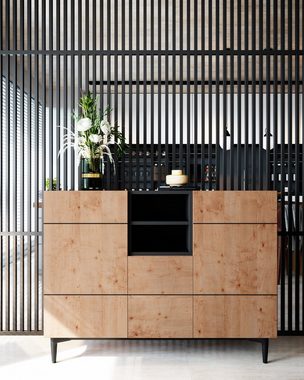 Newroom Sideboard Nizza, Wildeiche Sideboard Vintage Industrial Highboard Anrichte Wohnzimmer