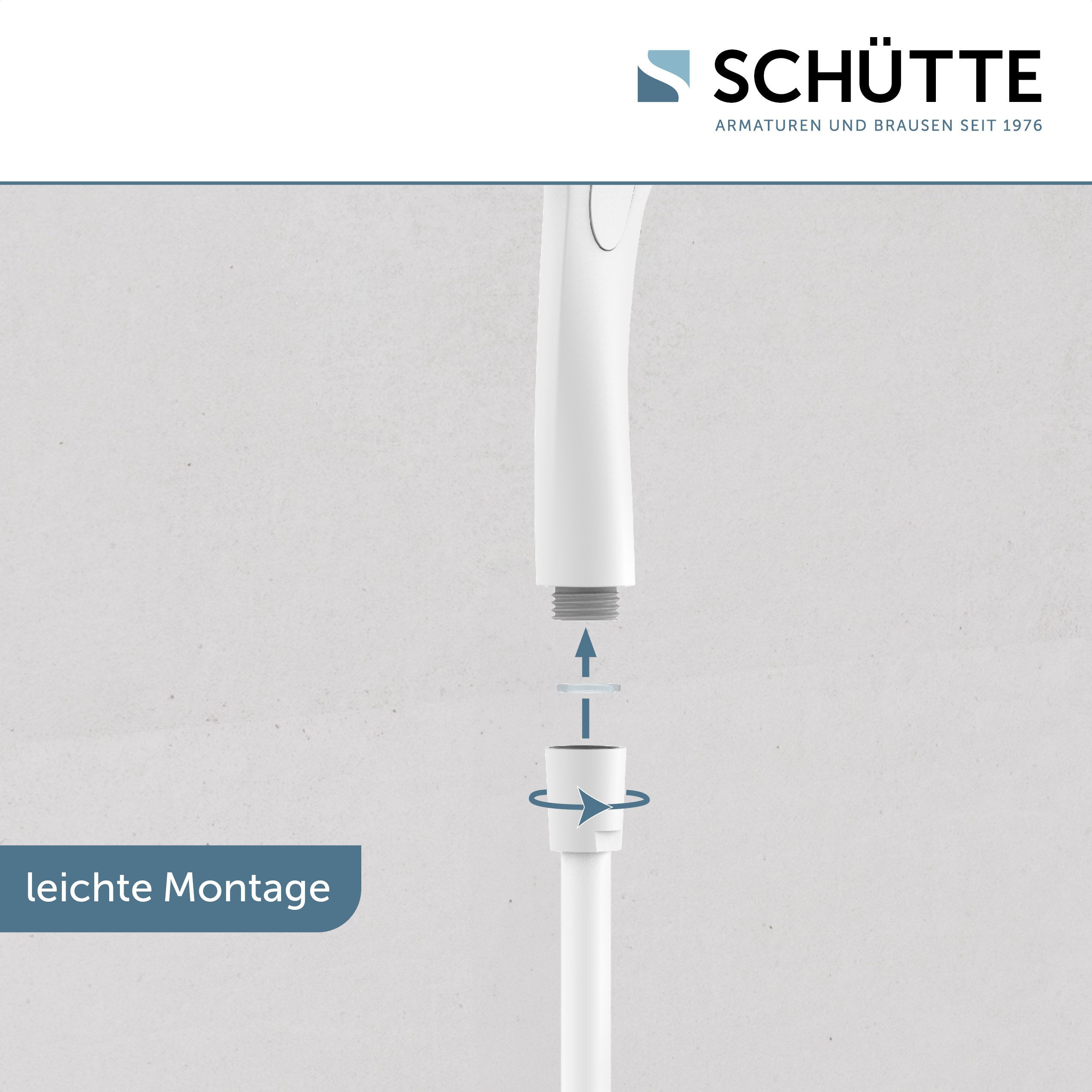 Schütte Handbrause CAPRI, Duschbrause, 3-fach verstellbar, Antikalk, wassersparend