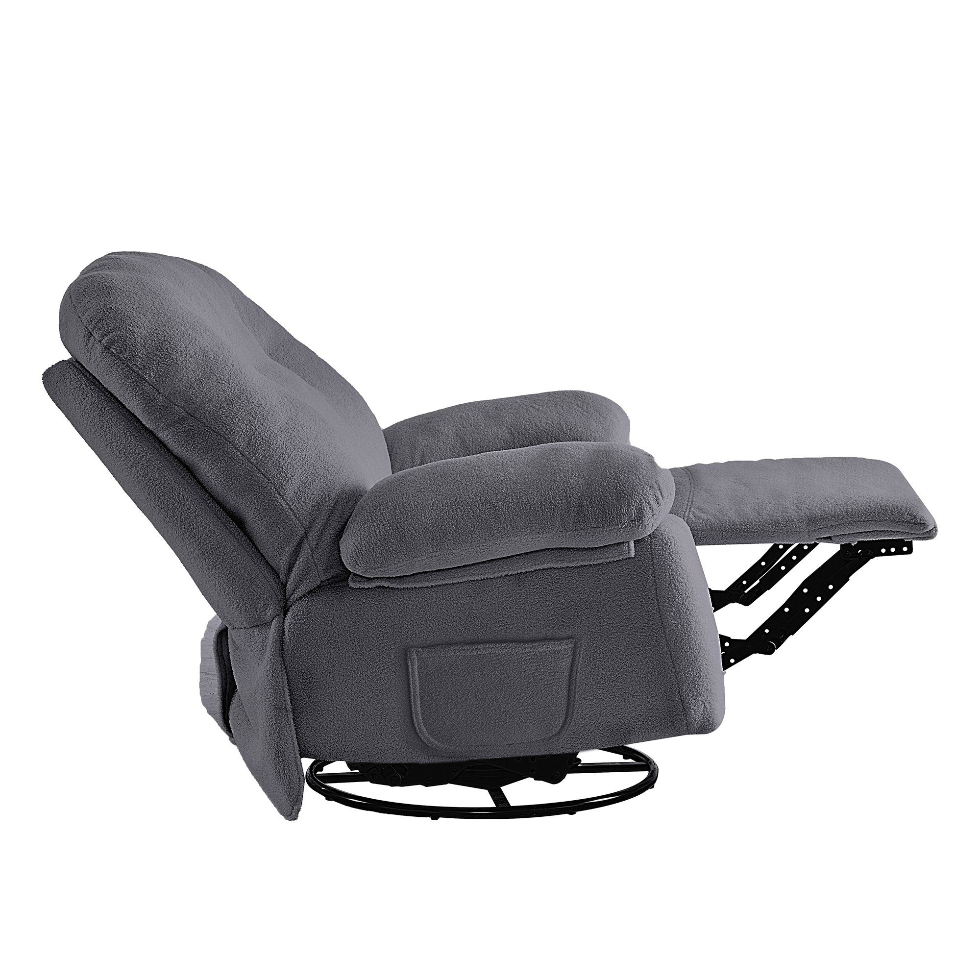 REDOM TV-Sessel Relaxsessel mit Timer mit (Wohnzimmersessel, Grau Fernbedienung und Drehfunktion Heimkino-Loungesesse), 360°